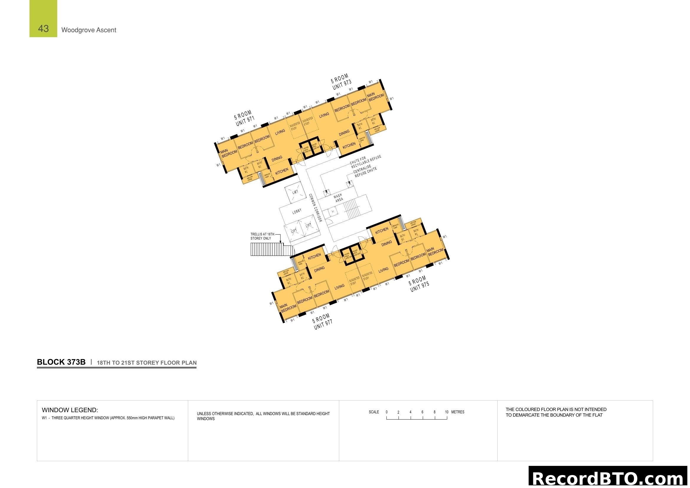 Block 373B Floor Plan (18th-21st Storey)