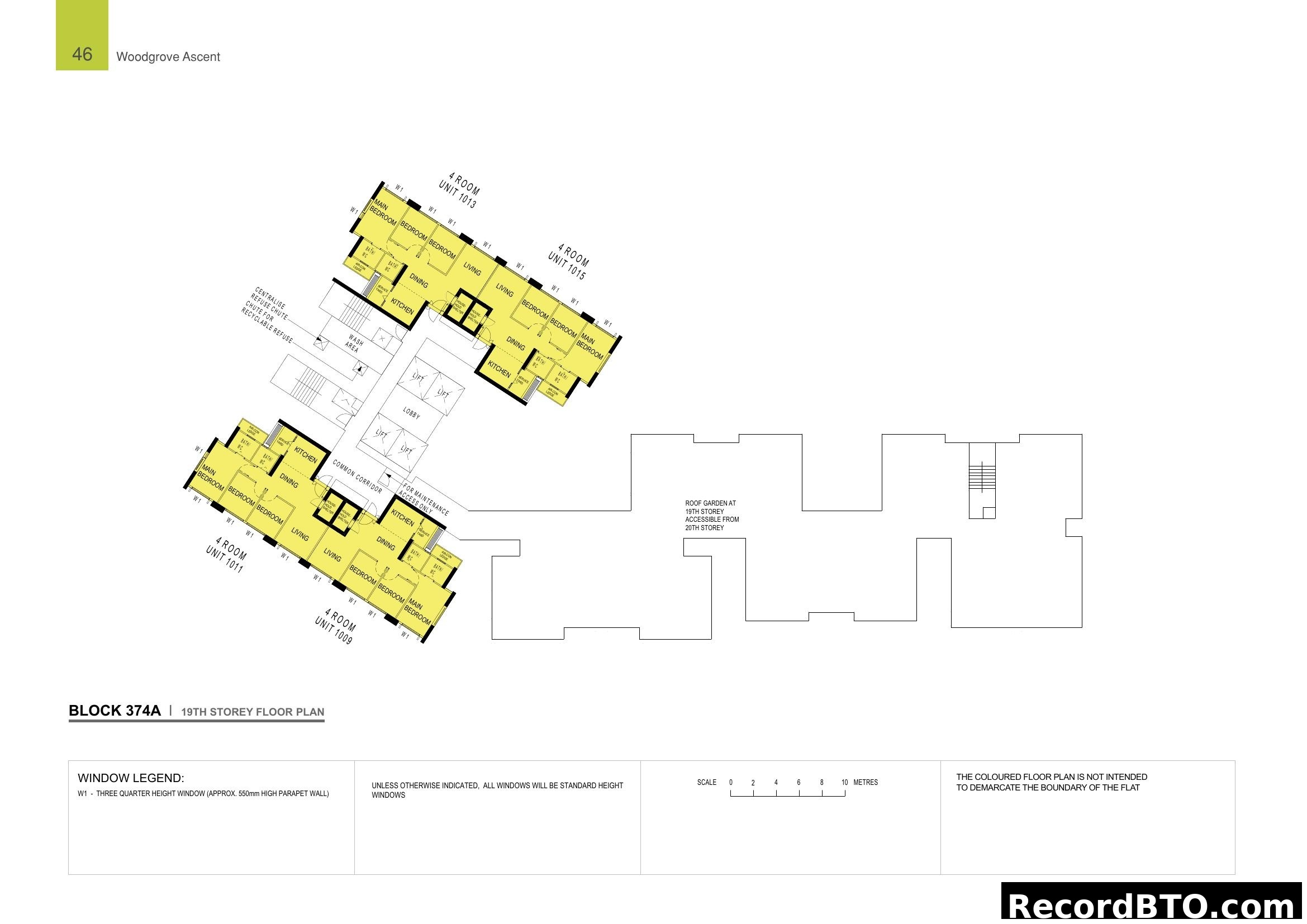 Block 374A 19th Storey Floor Plan - 4-Room Units