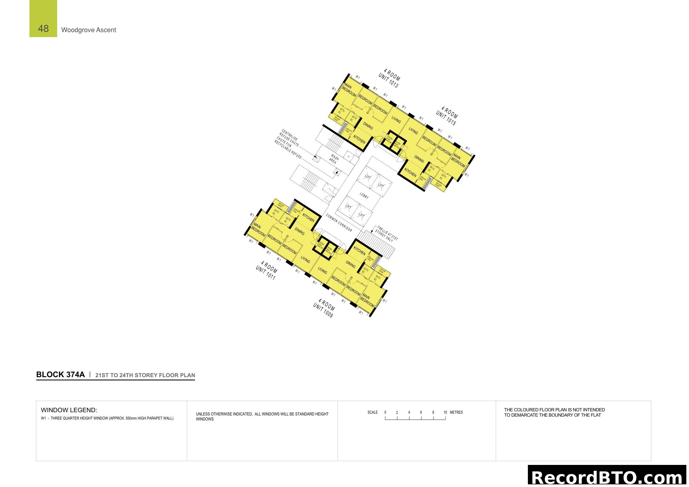 Block 374A Floor Plan (21st-24th Storey), Woodgrove Ascent