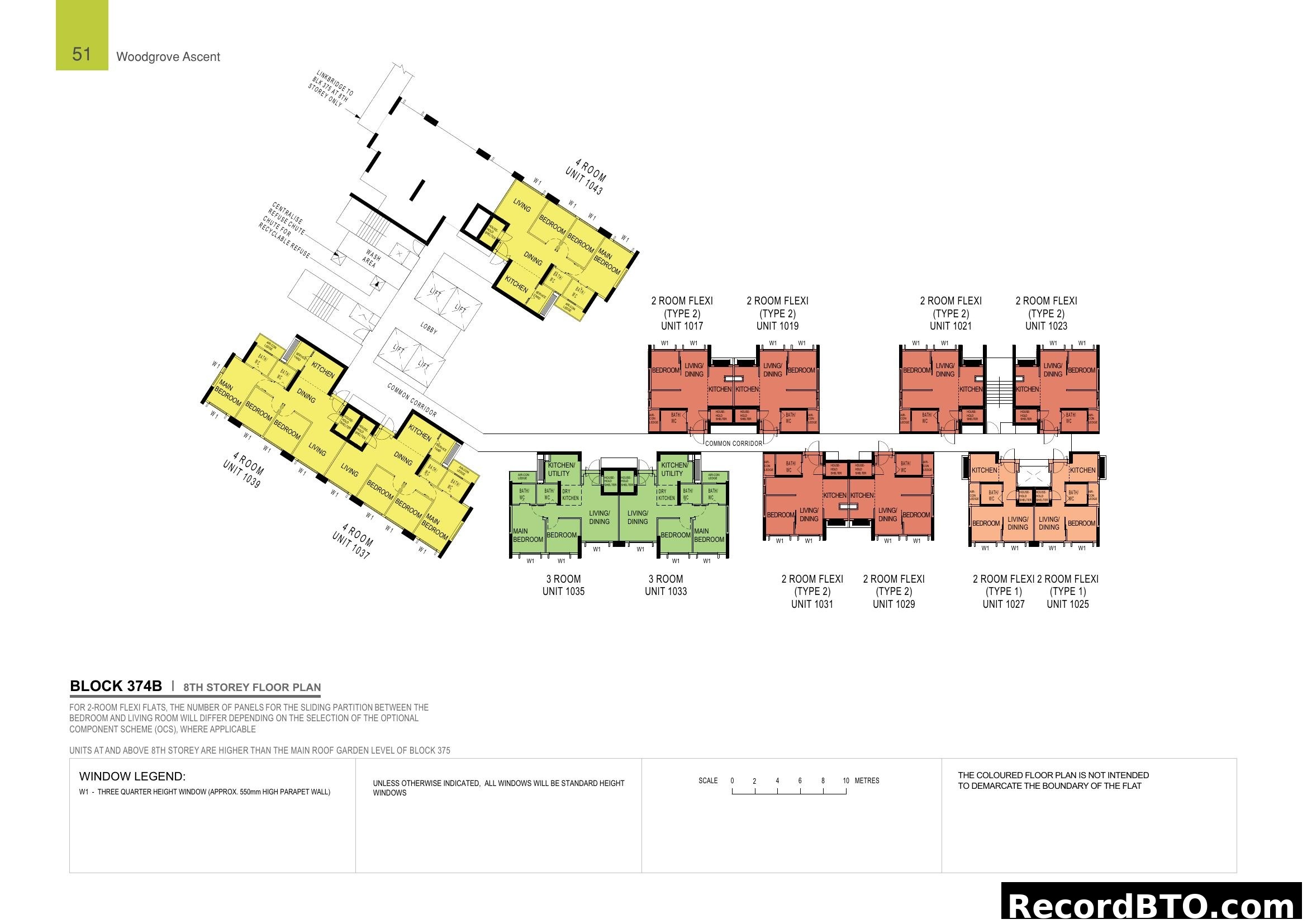 Block 374B 8th Storey Floor Plan - Woodgrove Ascent