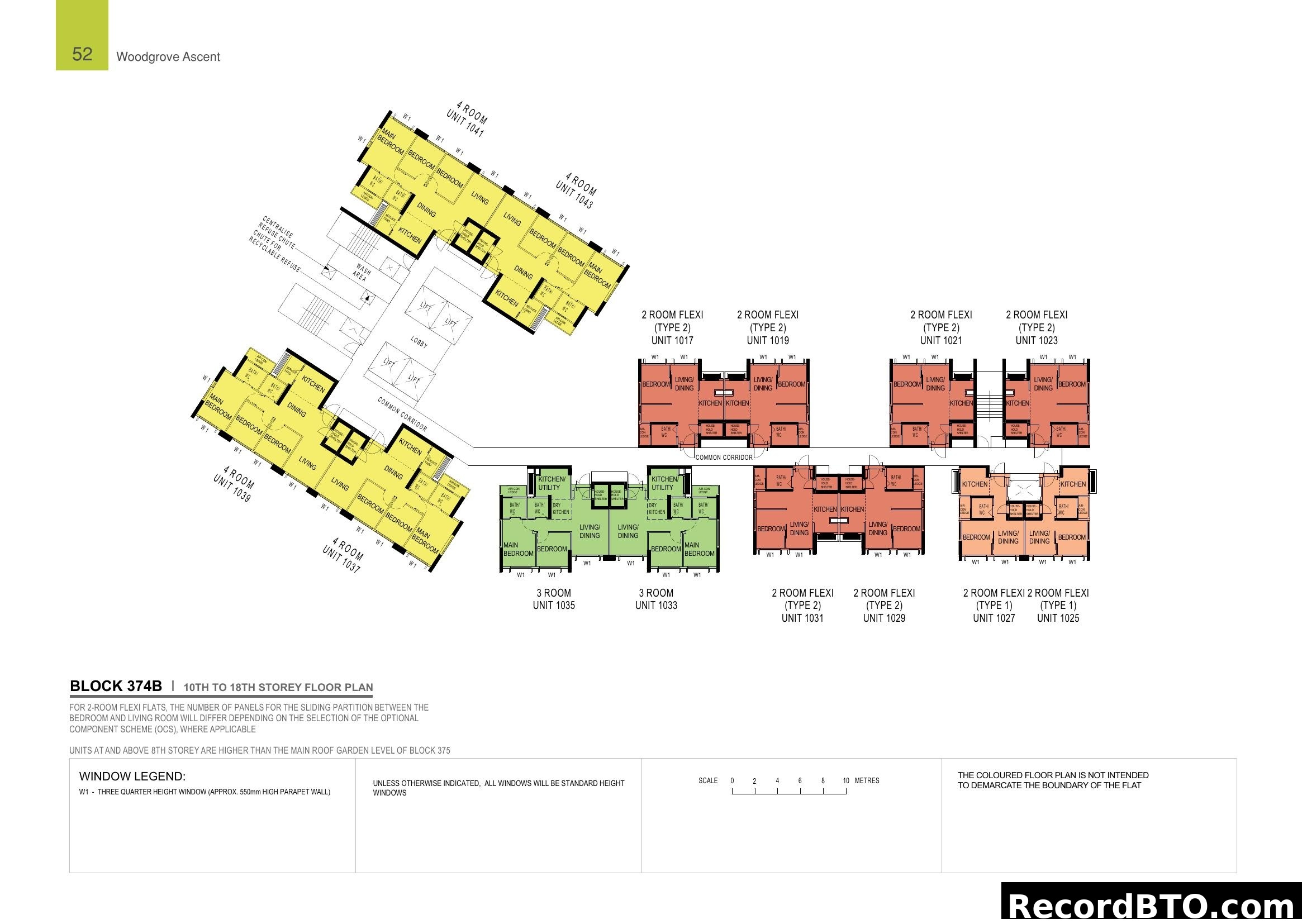 Woodgrove Ascent Block 374B Floor Plan (10th-18th Storey)