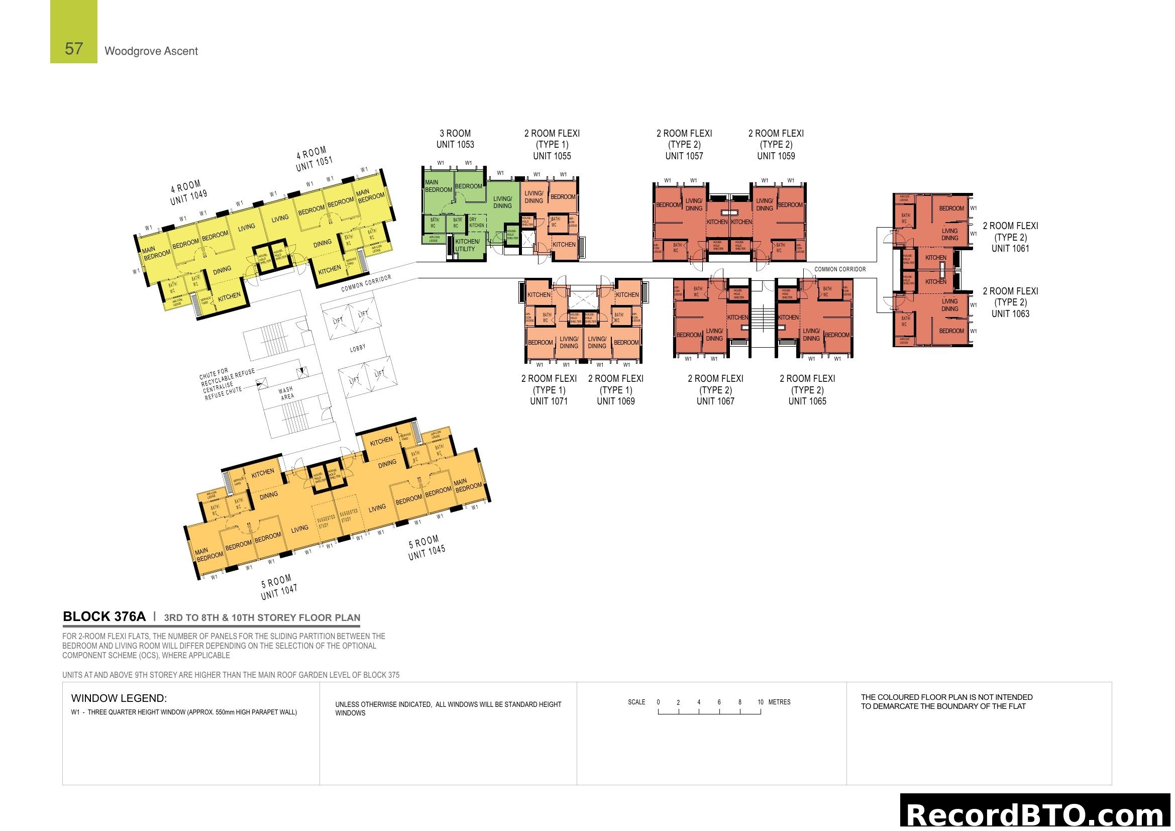 Block 376A (3rd to 8th & 10th Storey) Floor Plan