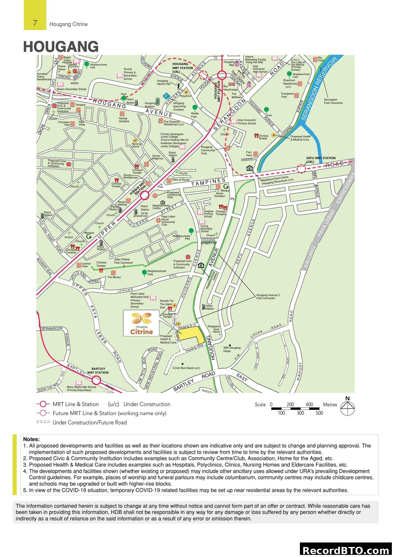 Hougang Citrine Location Map