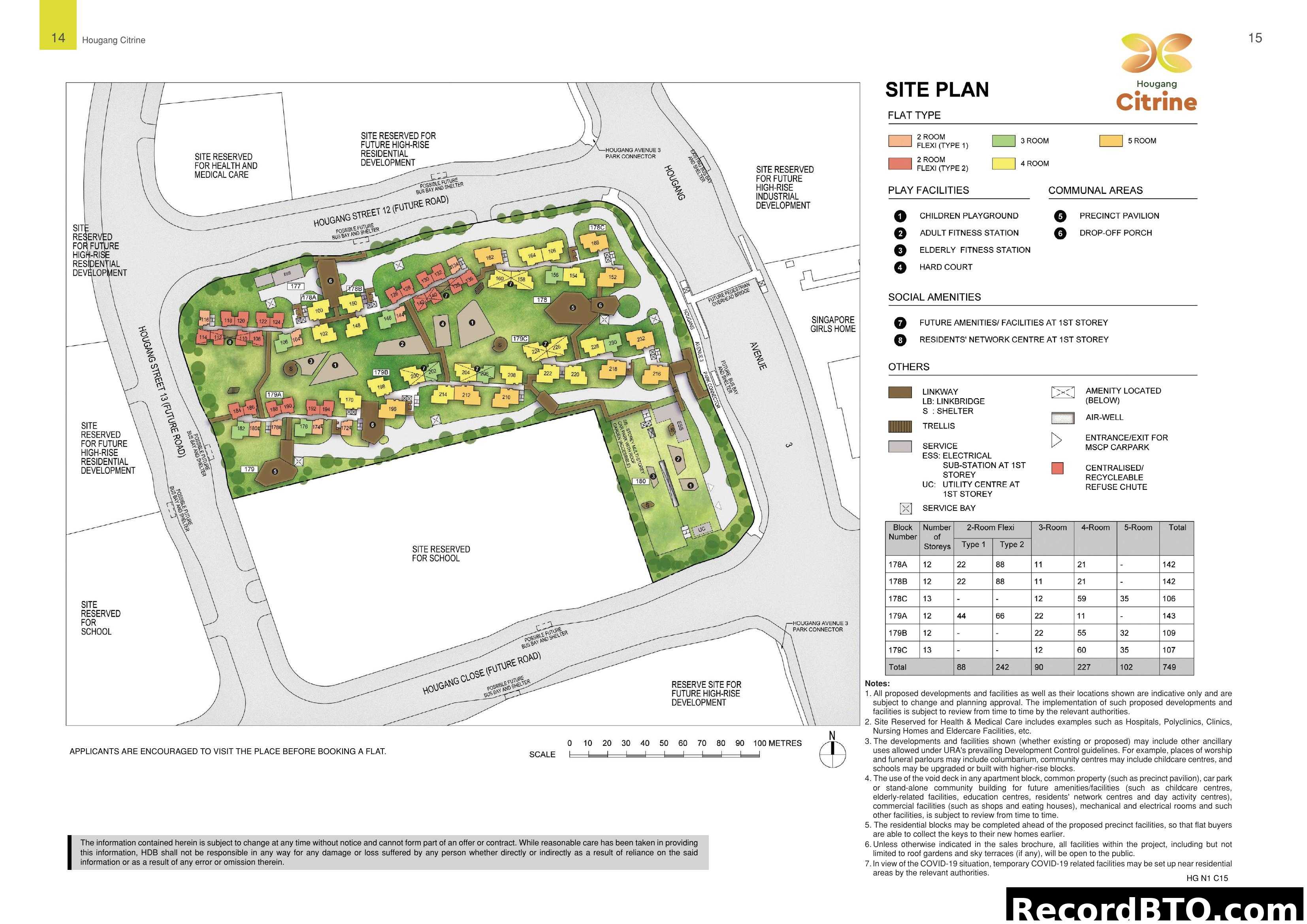 Hougang Citrine Site Plan