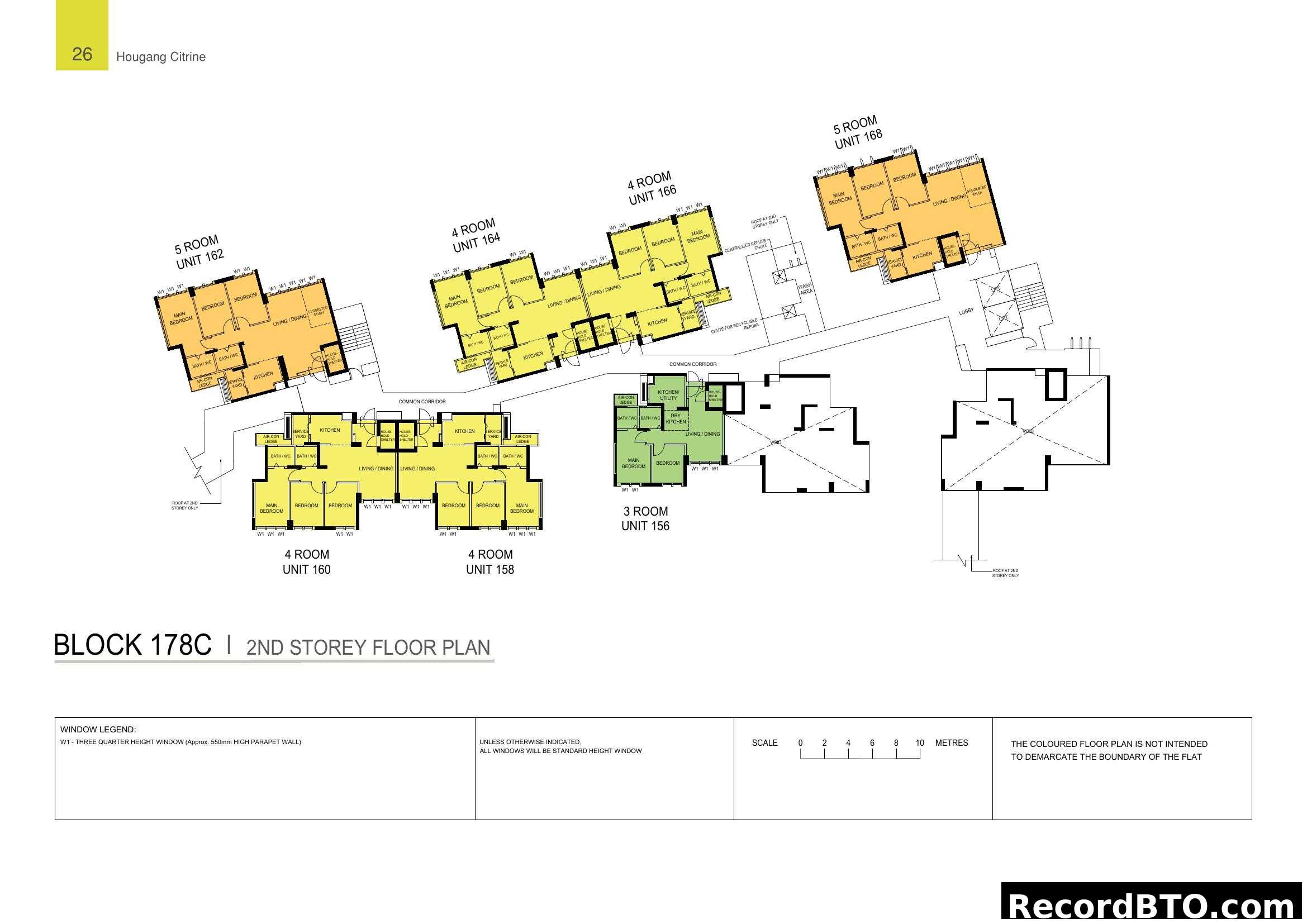 Block 178C 2nd Storey Floor Plan - Hougang Citrine