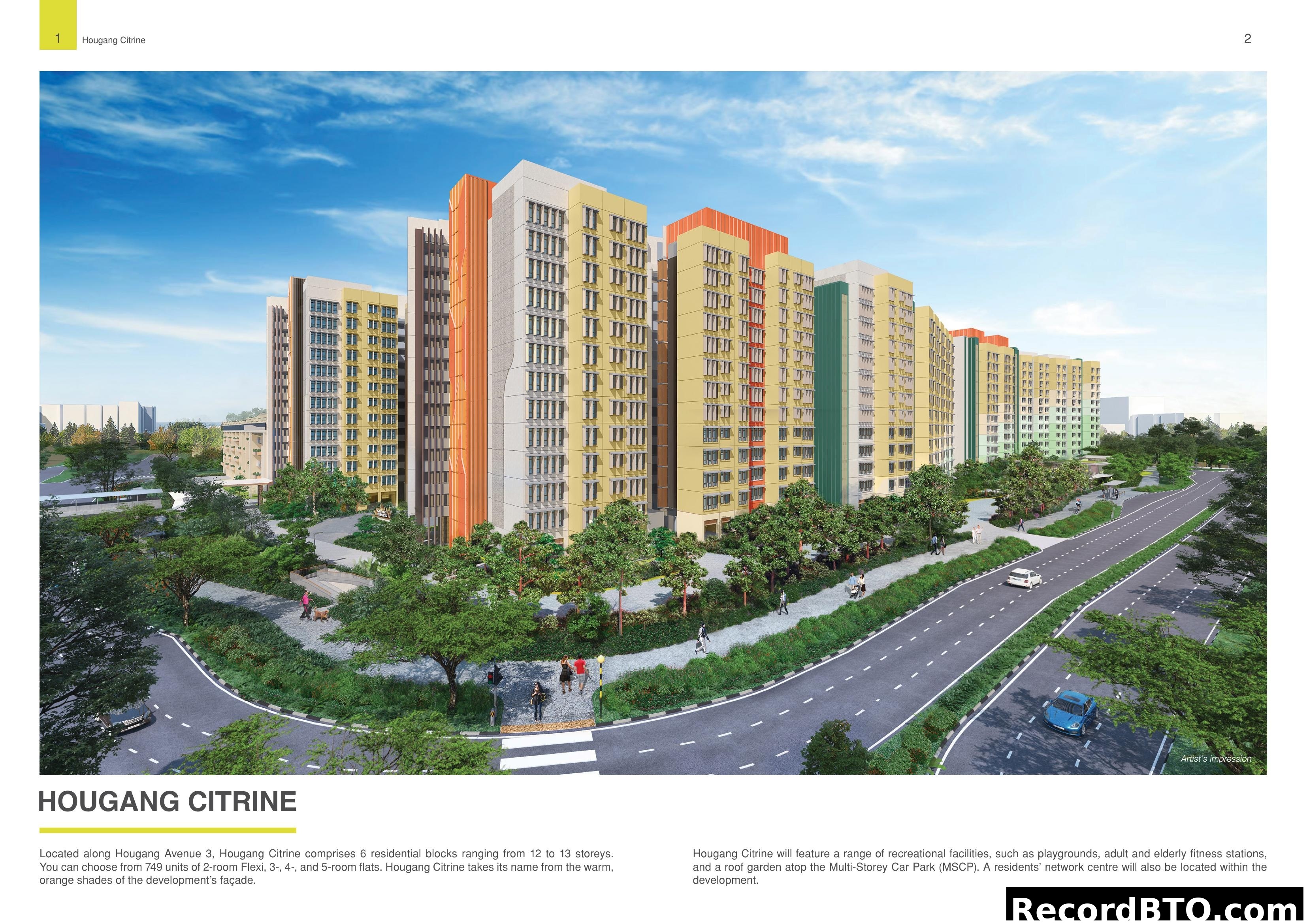Hougang Citrine Artist's Impression