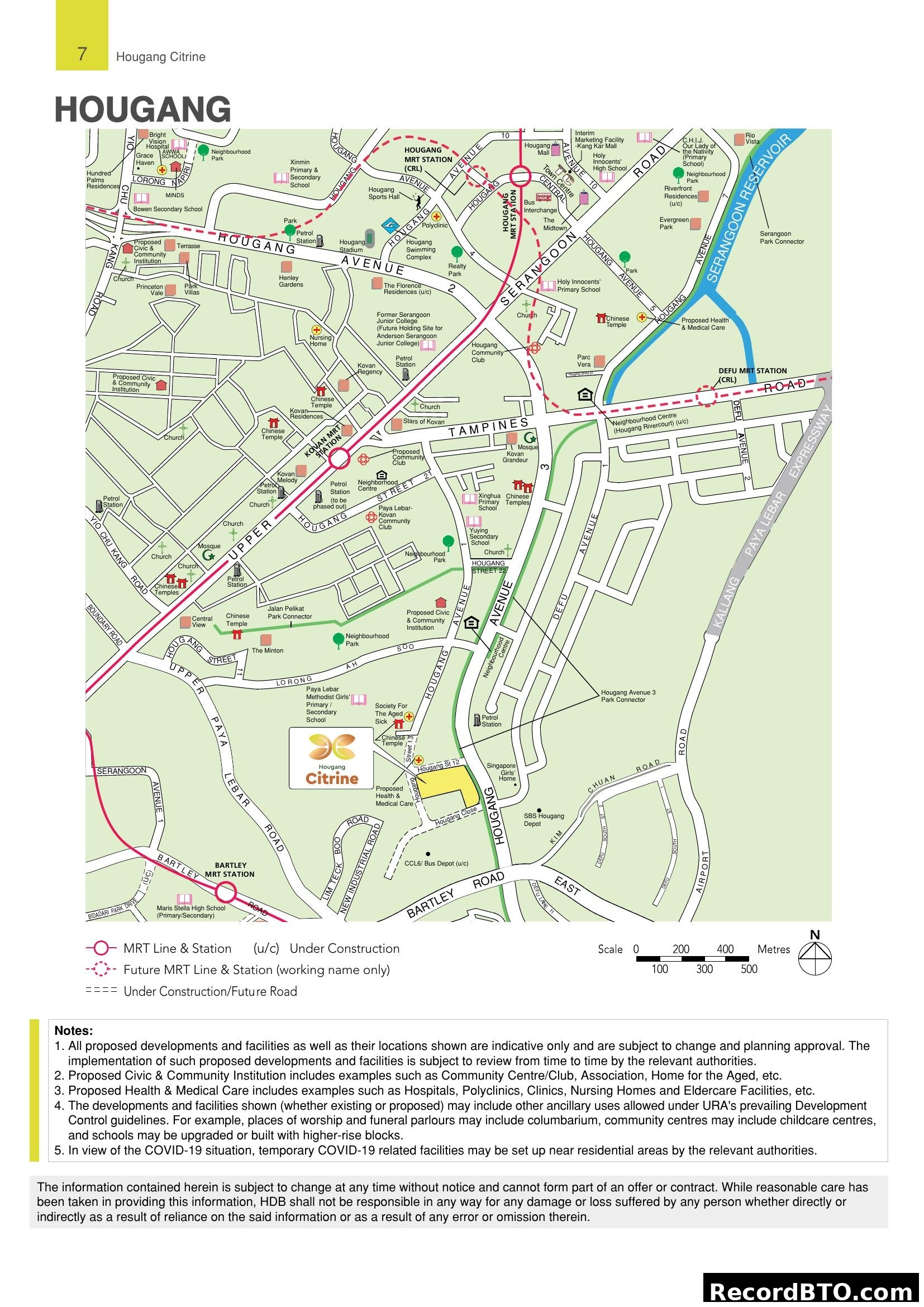 Hougang Citrine Location Map