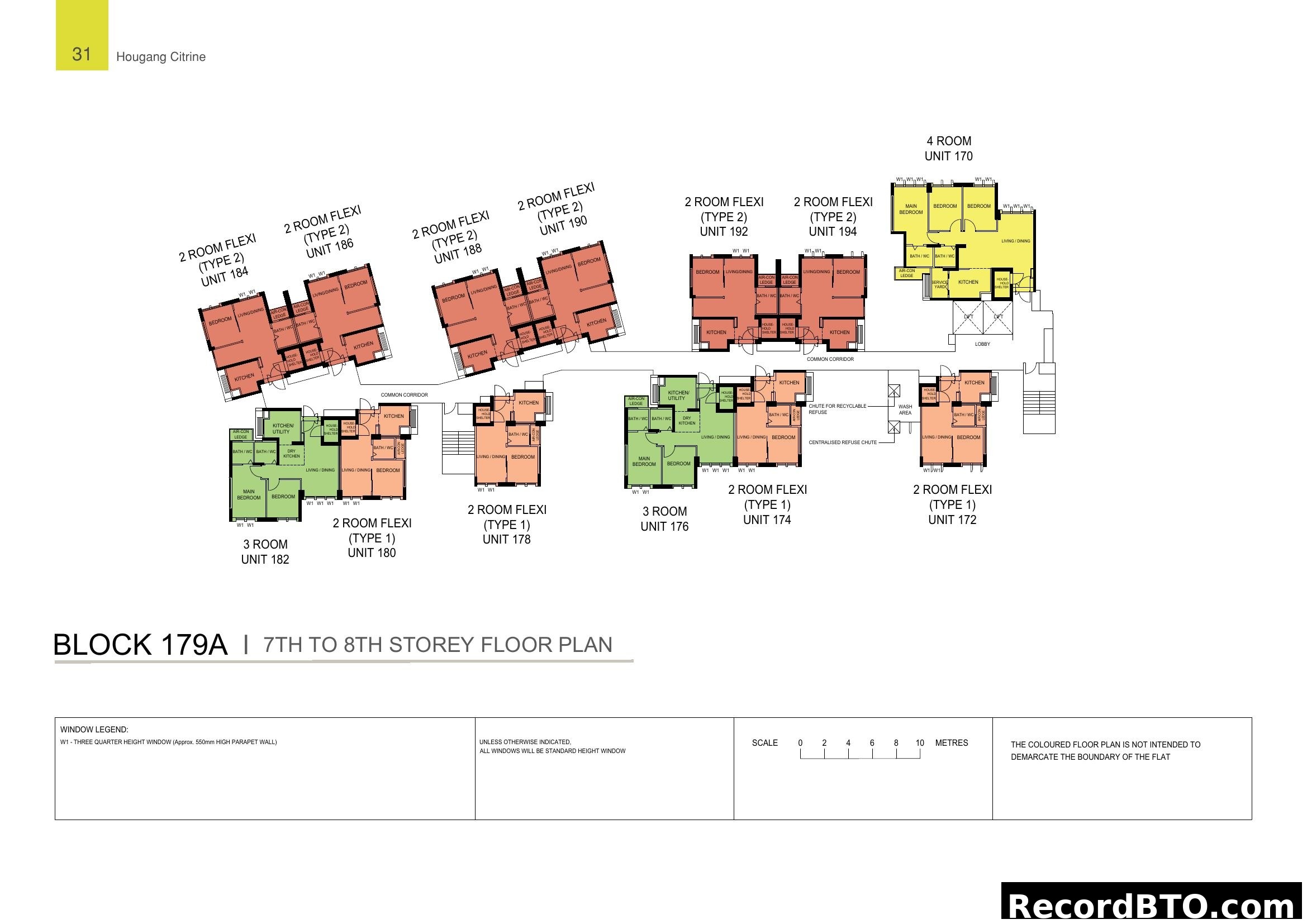 Block 179A 7th-8th Storey Floor Plan, Hougang Citrine