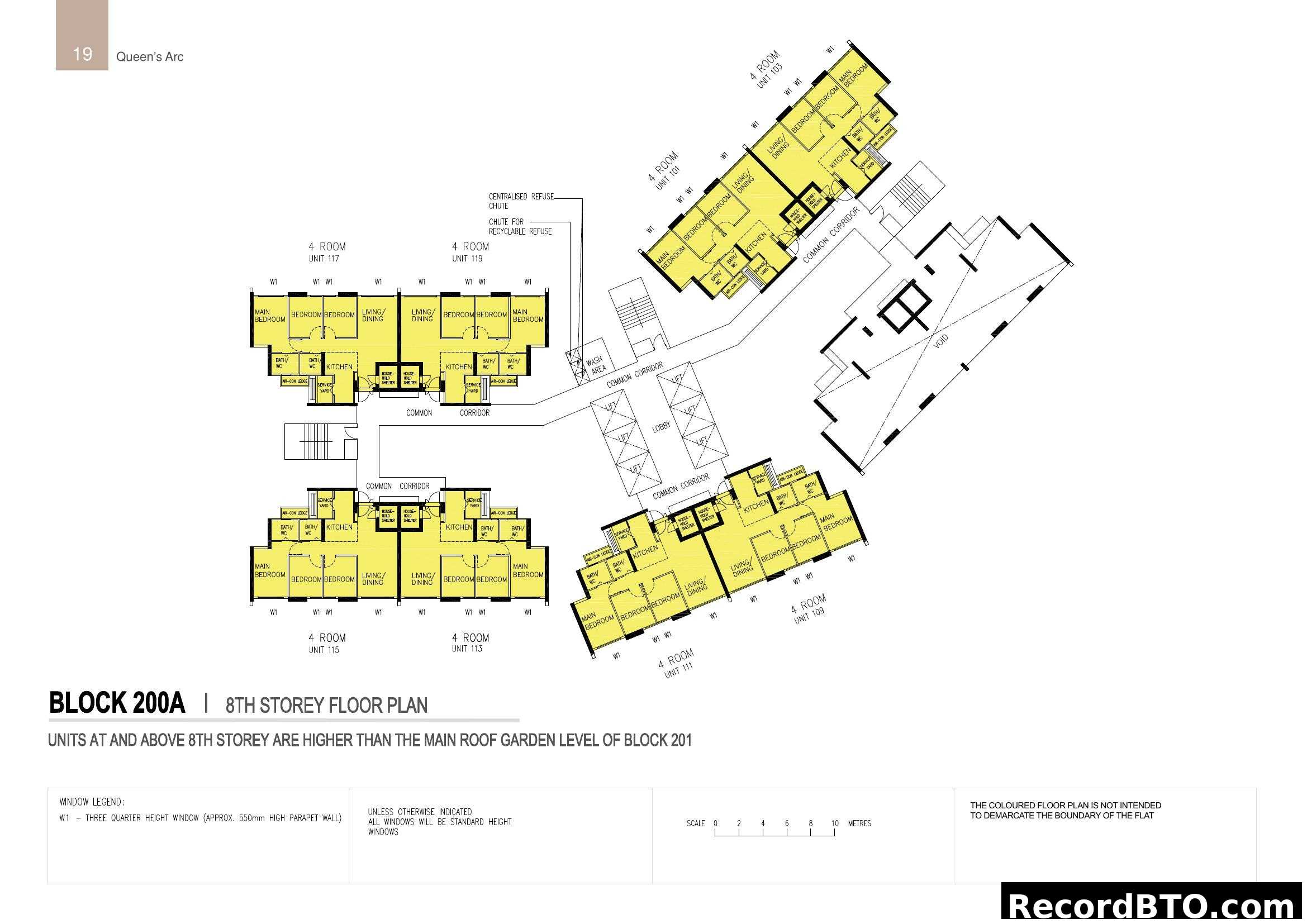 Queen's Arc Block 200A 8th Storey Floor Plan