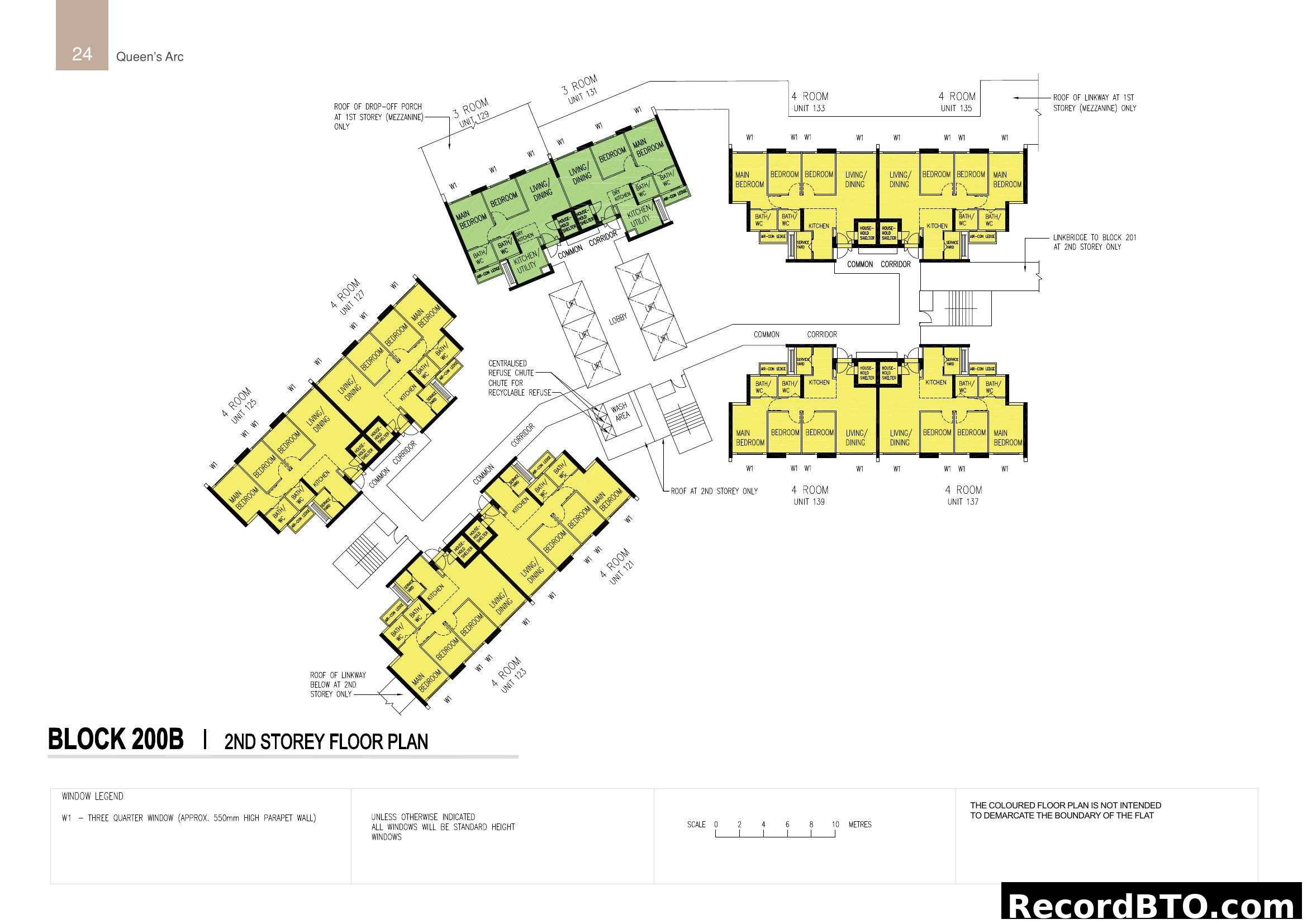 Block 200B 2nd Storey Floor Plan