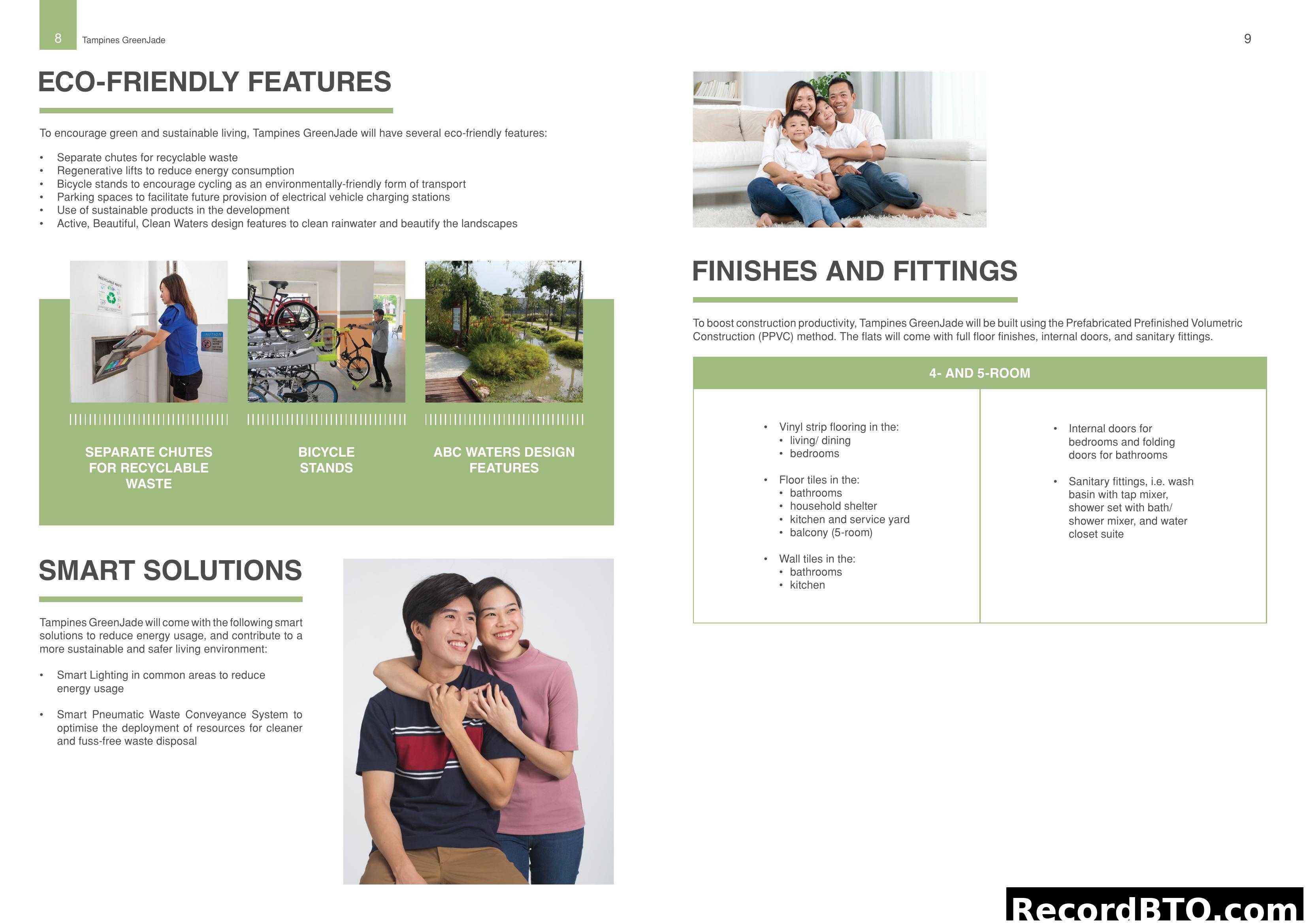 Eco-Friendly Features, Finishes & Fittings, Smart Solutions