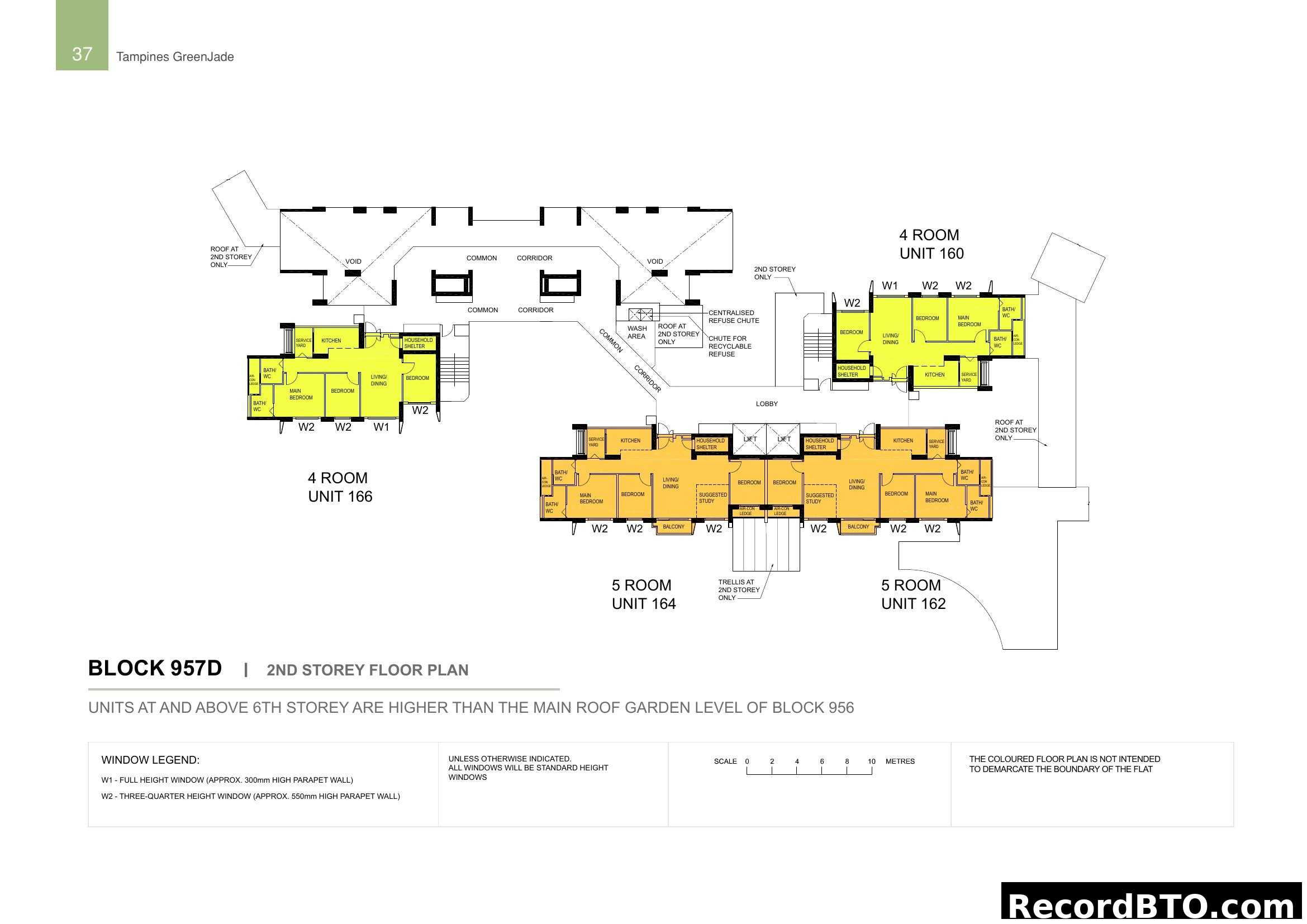 Block 957D 2nd Storey Floor Plan (Tampines GreenJade)