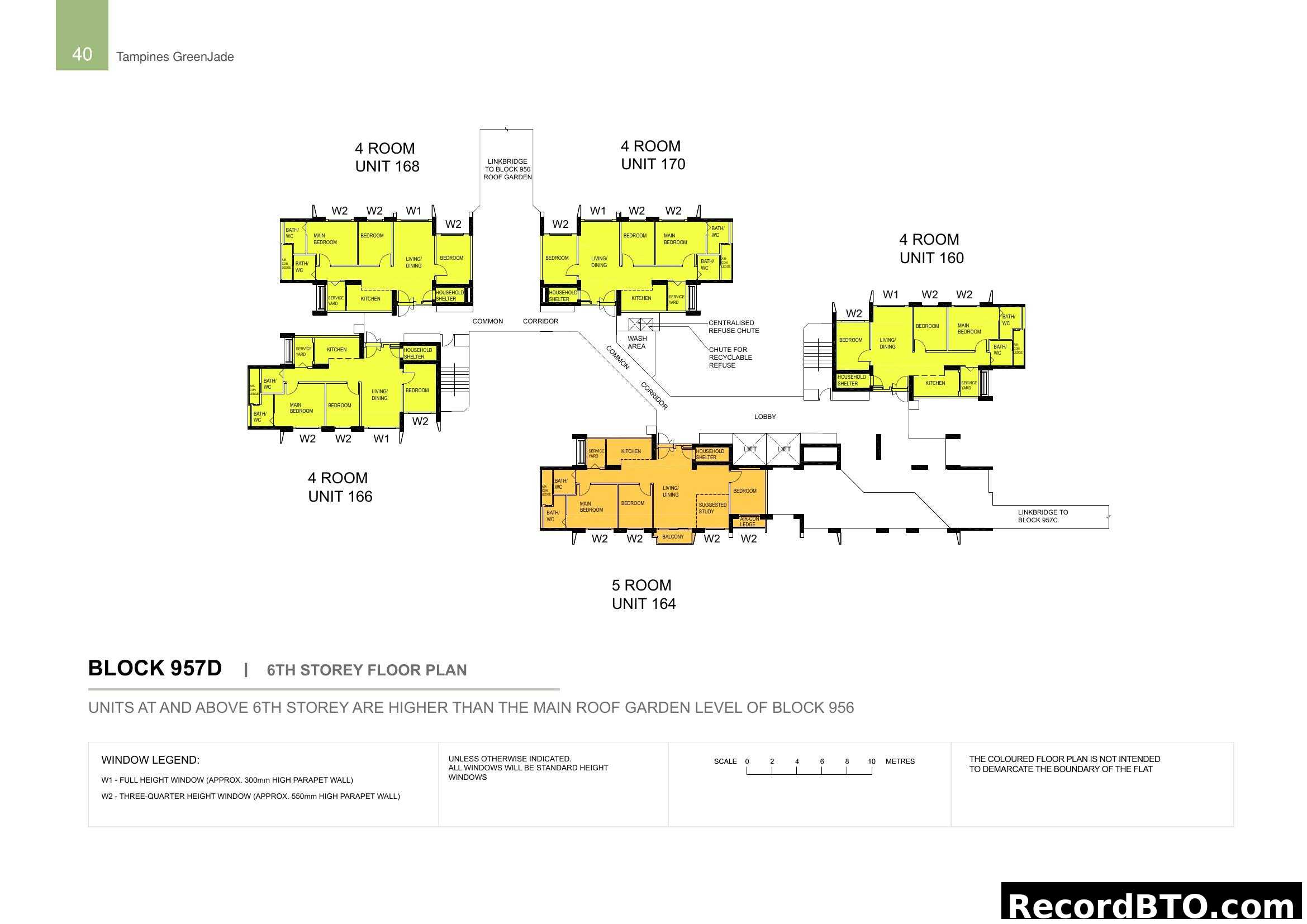 Tampines GreenJade - Block 957D 6th Storey Floor Plan