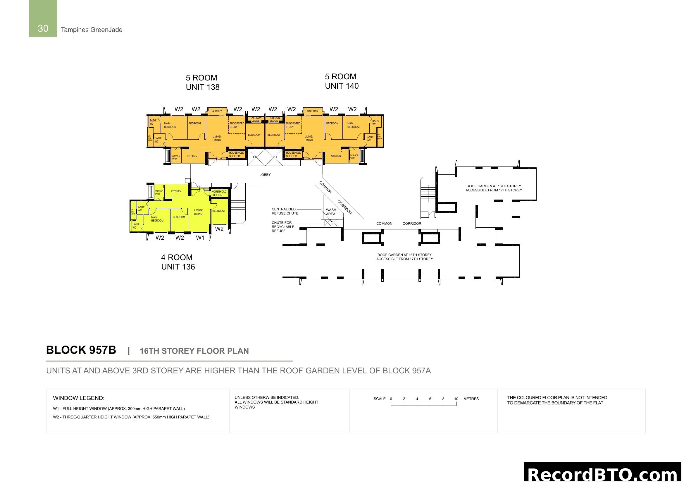 Tampines GreenJade - Block 957B 16th Storey Floor Plan