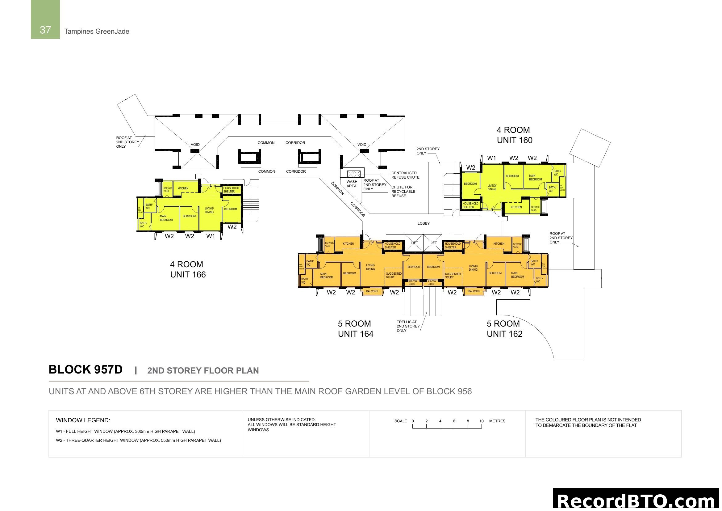 Block 957D 2nd Storey Floor Plan (Tampines GreenJade)