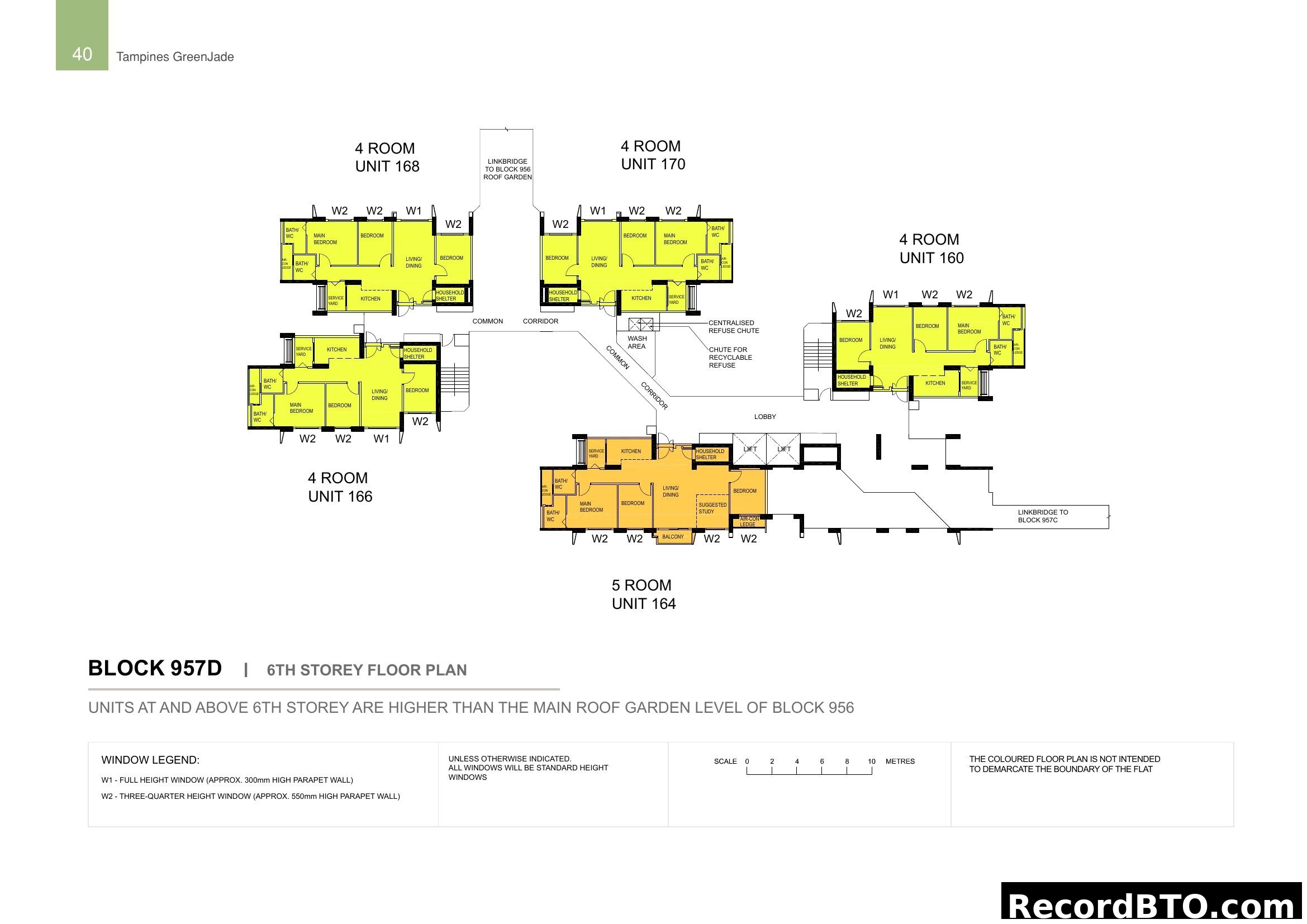 Tampines GreenJade - Block 957D 6th Storey Floor Plan