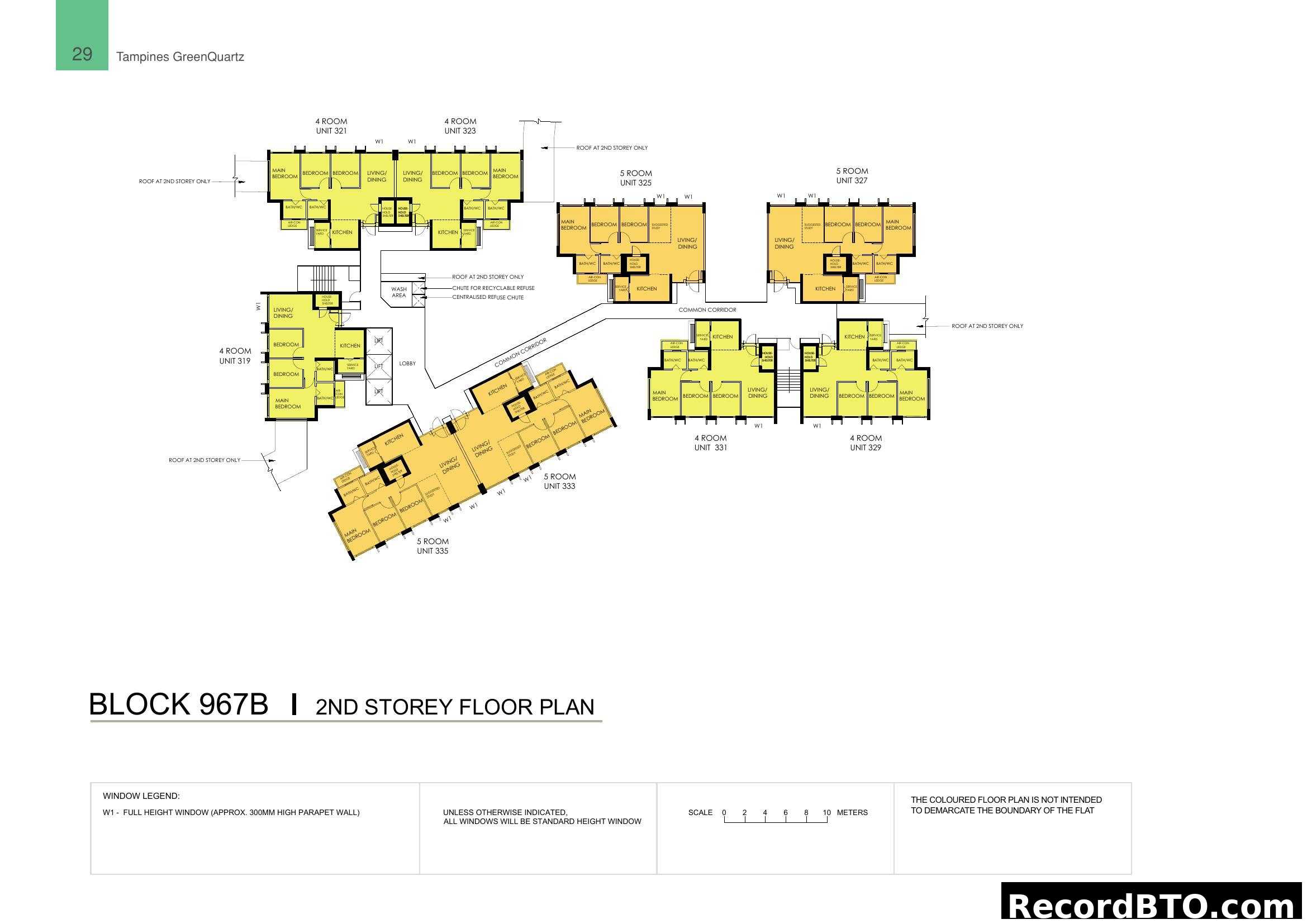 Block 967B 2nd Storey Floor Plan - Tampines GreenQuartz