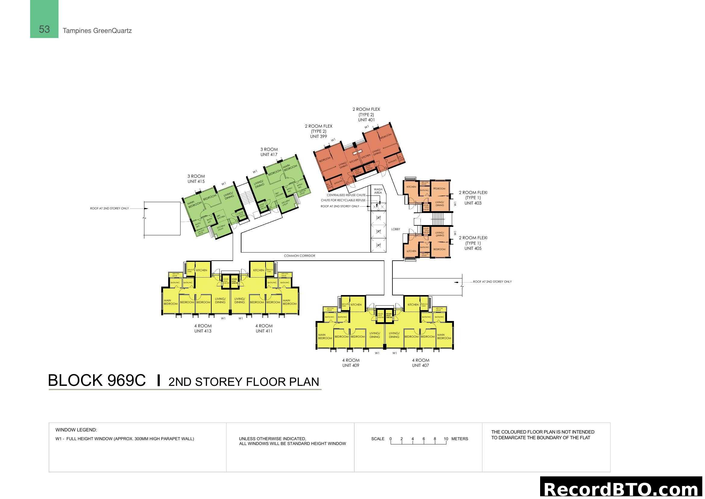 Block 969C | 2nd Storey Floor Plan - Tampines GreenQuartz