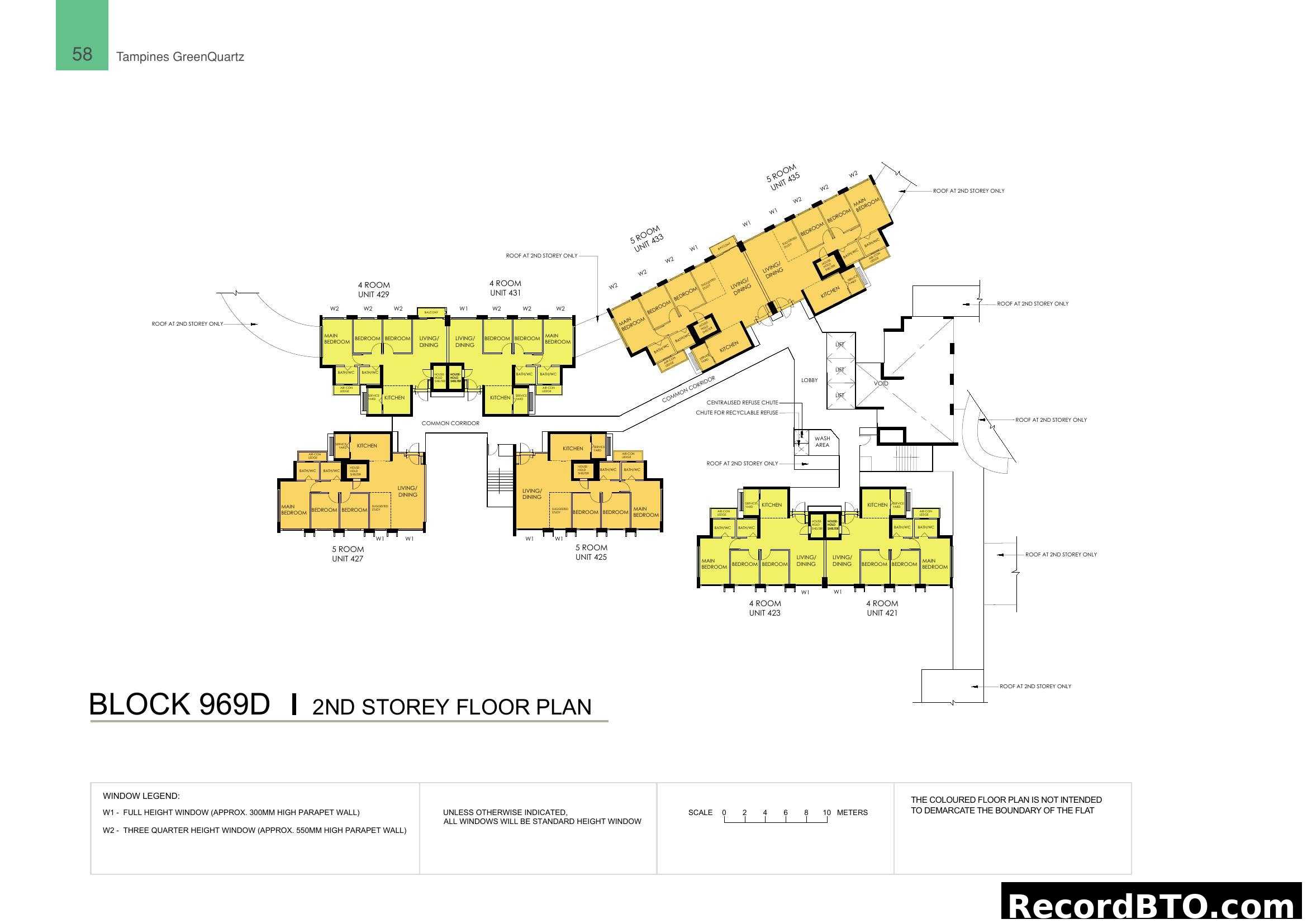 Block 969D 2nd Storey Floor Plan