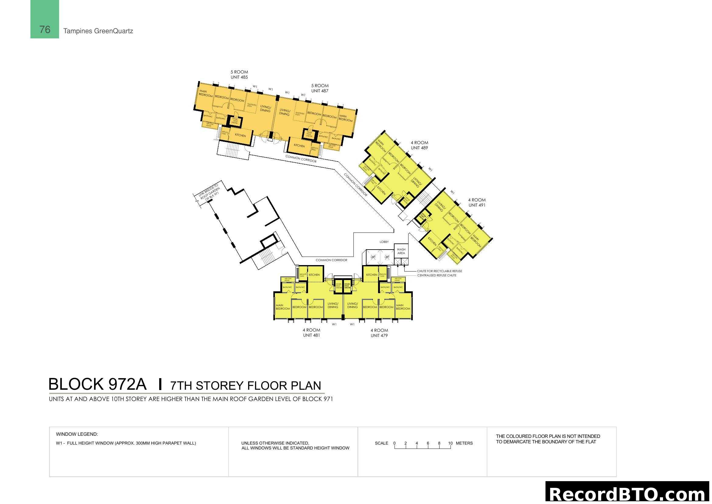 Block 972A 7th Storey Floor Plan - Tampines GreenQuartz