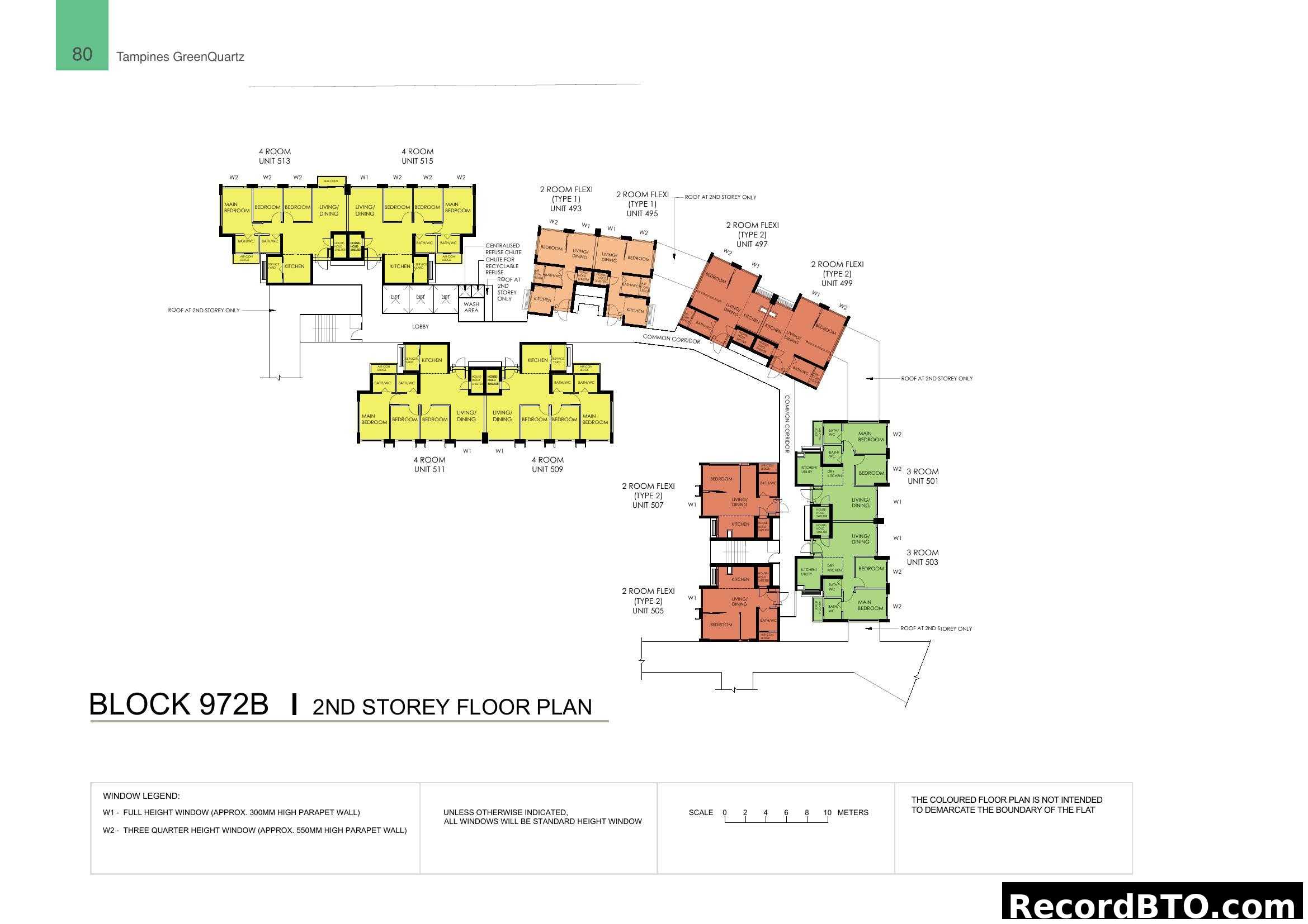 Block 972B 2nd Storey Floor Plan - Tampines GreenQuartz