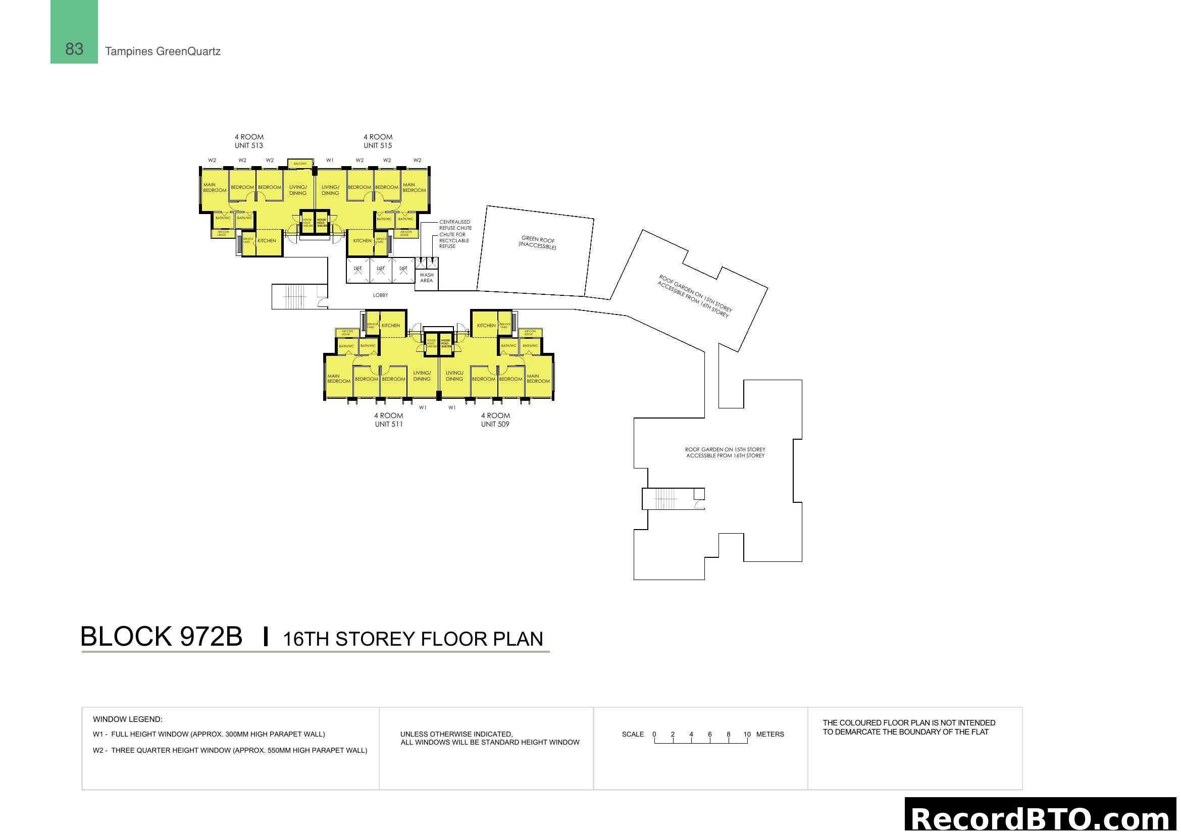 Block 972B 16th Storey Floor Plan