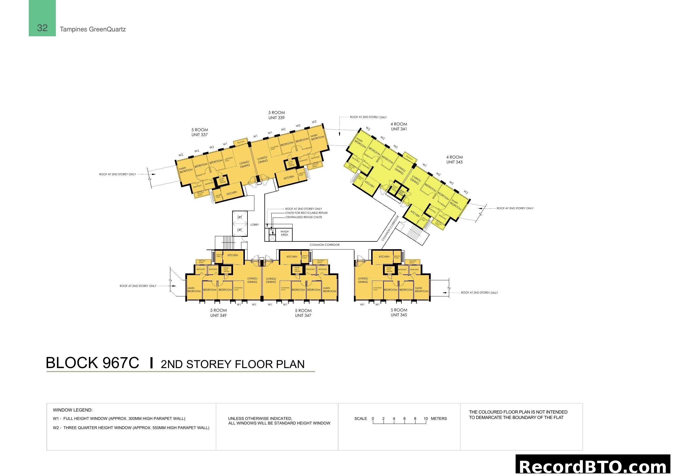 Block 967C 2nd Storey Floor Plan - Tampines GreenQuartz