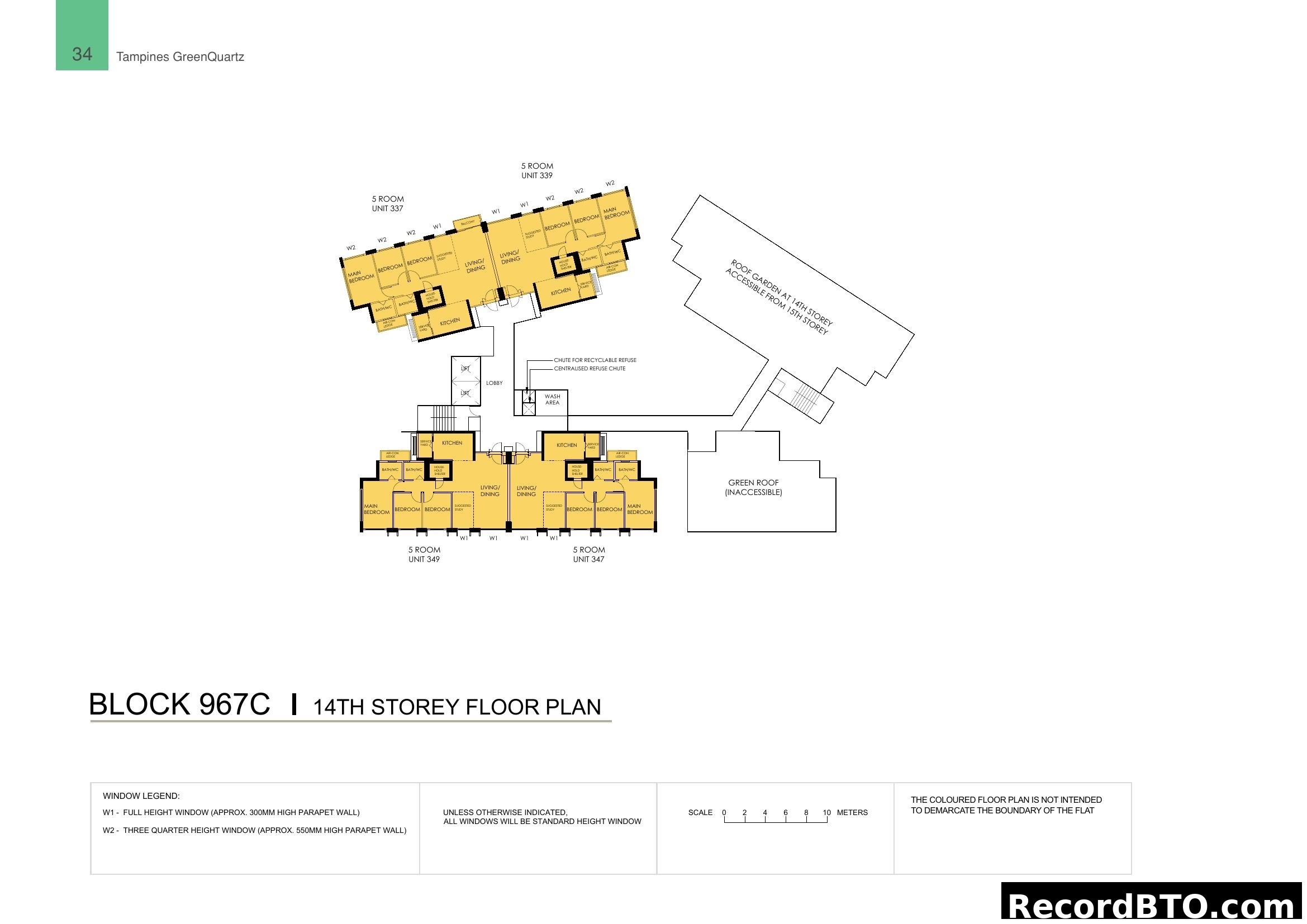Block 967C 14th Storey Floor Plan - Tampines GreenQuartz