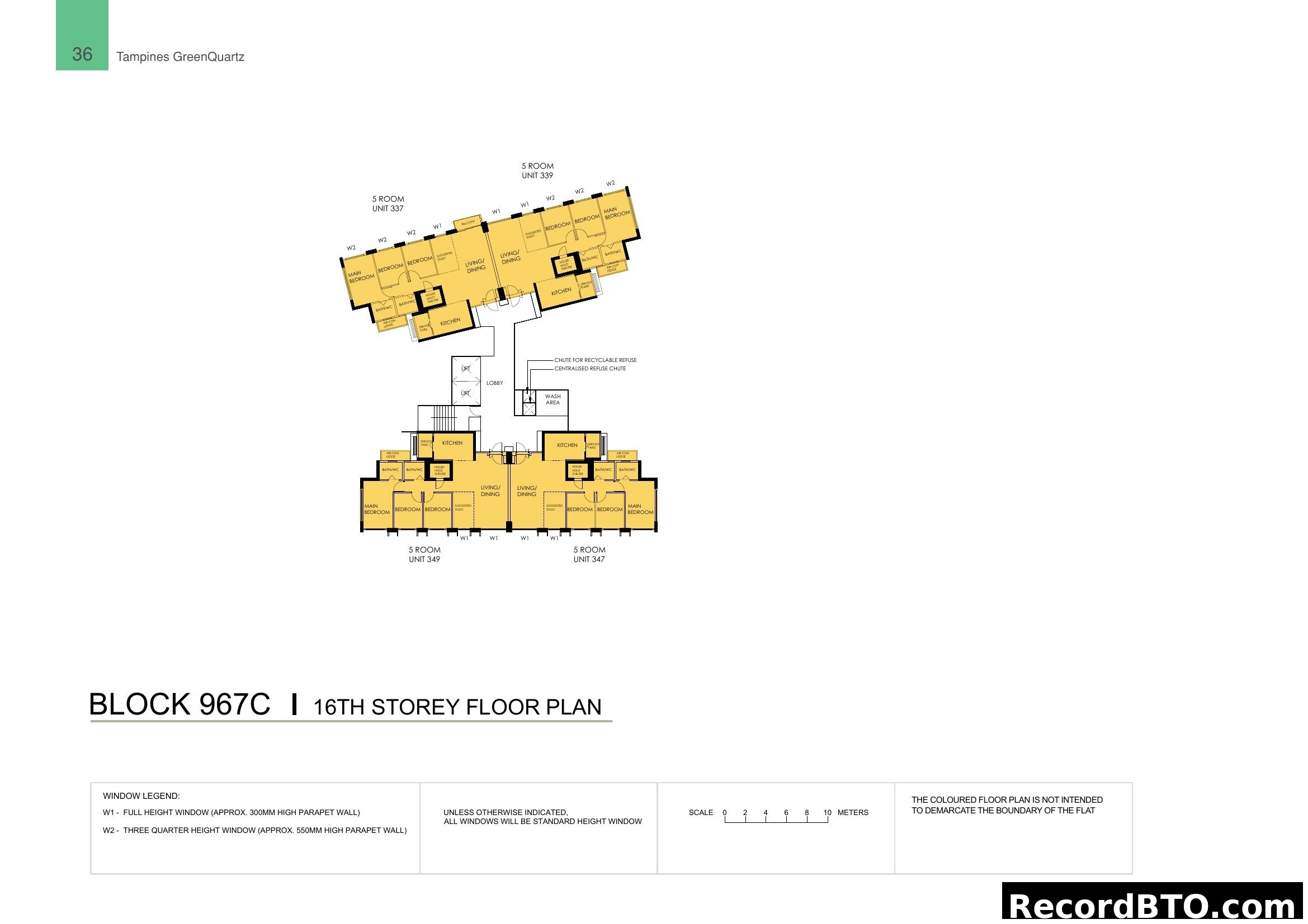 Tampines GreenQuartz Block 967C 16th Storey Floor Plan
