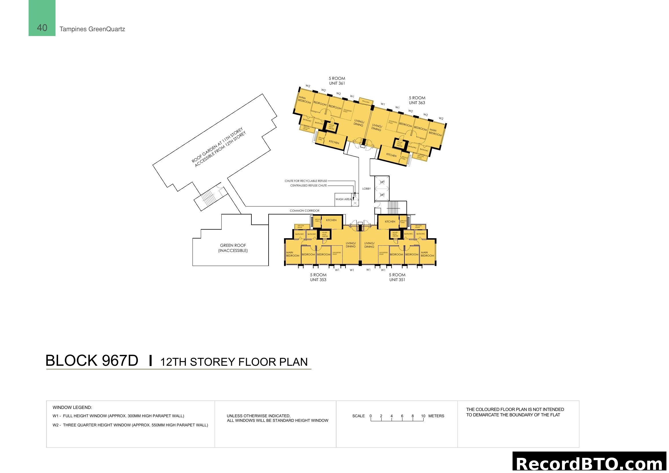 Block 967D 12th Storey Floor Plan - Tampines GreenQuartz