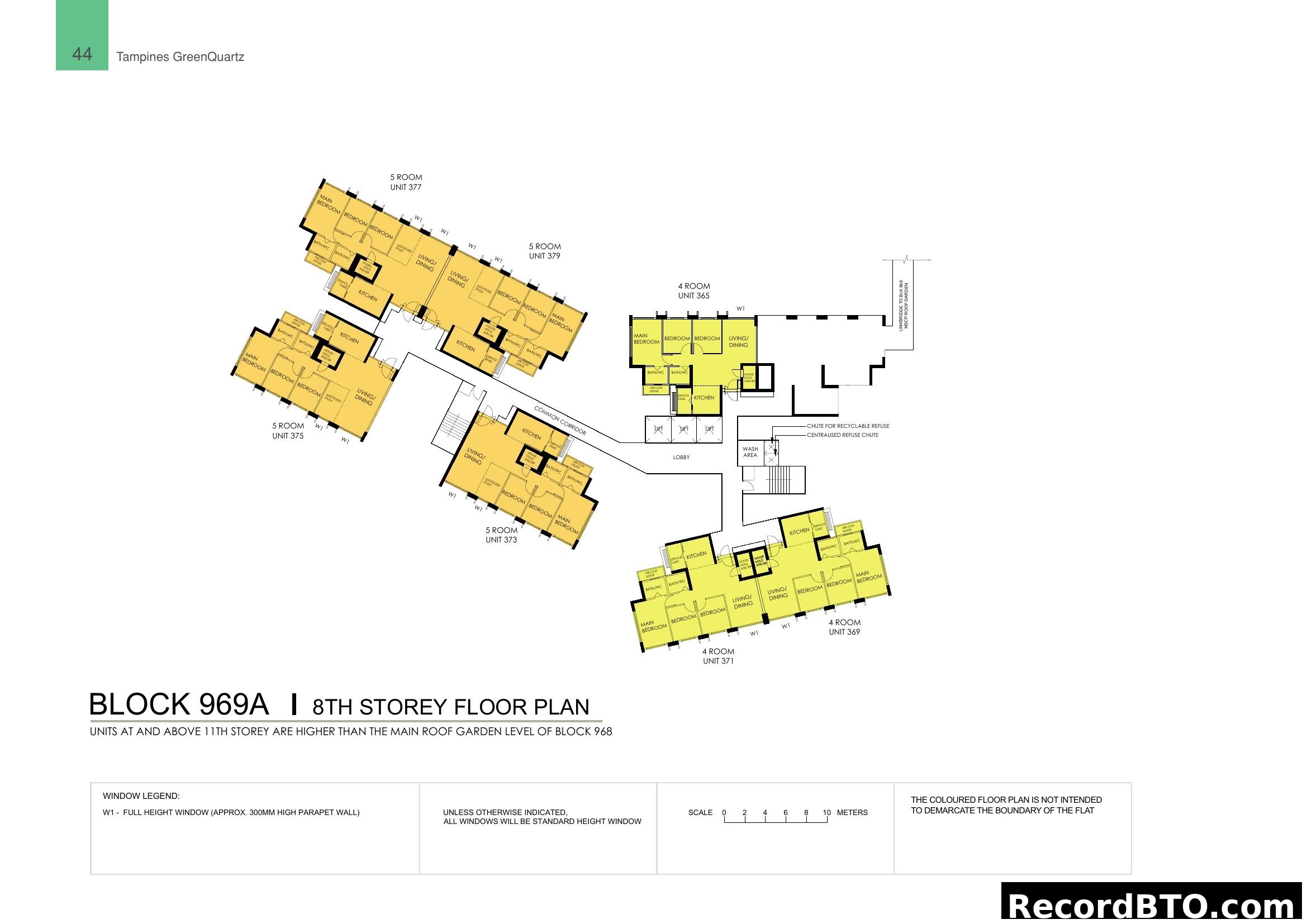 Tampines GreenQuartz Block 969A 8th Storey Floor Plan