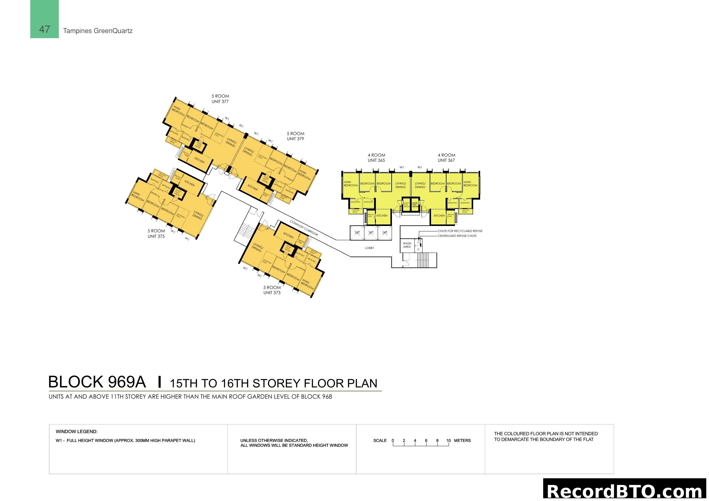 Block 969A 15th-16th Storey Floor Plan