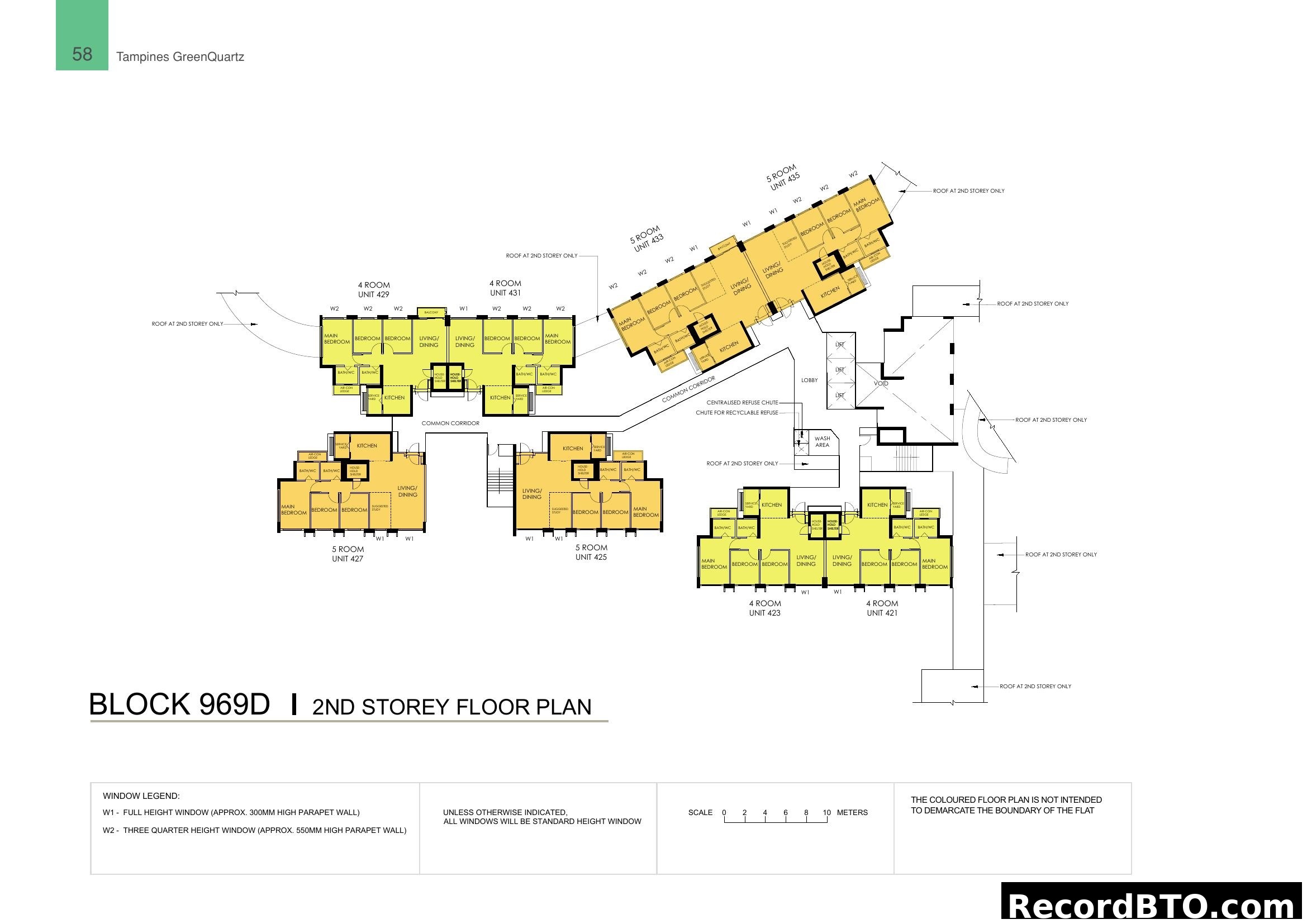 Block 969D 2nd Storey Floor Plan