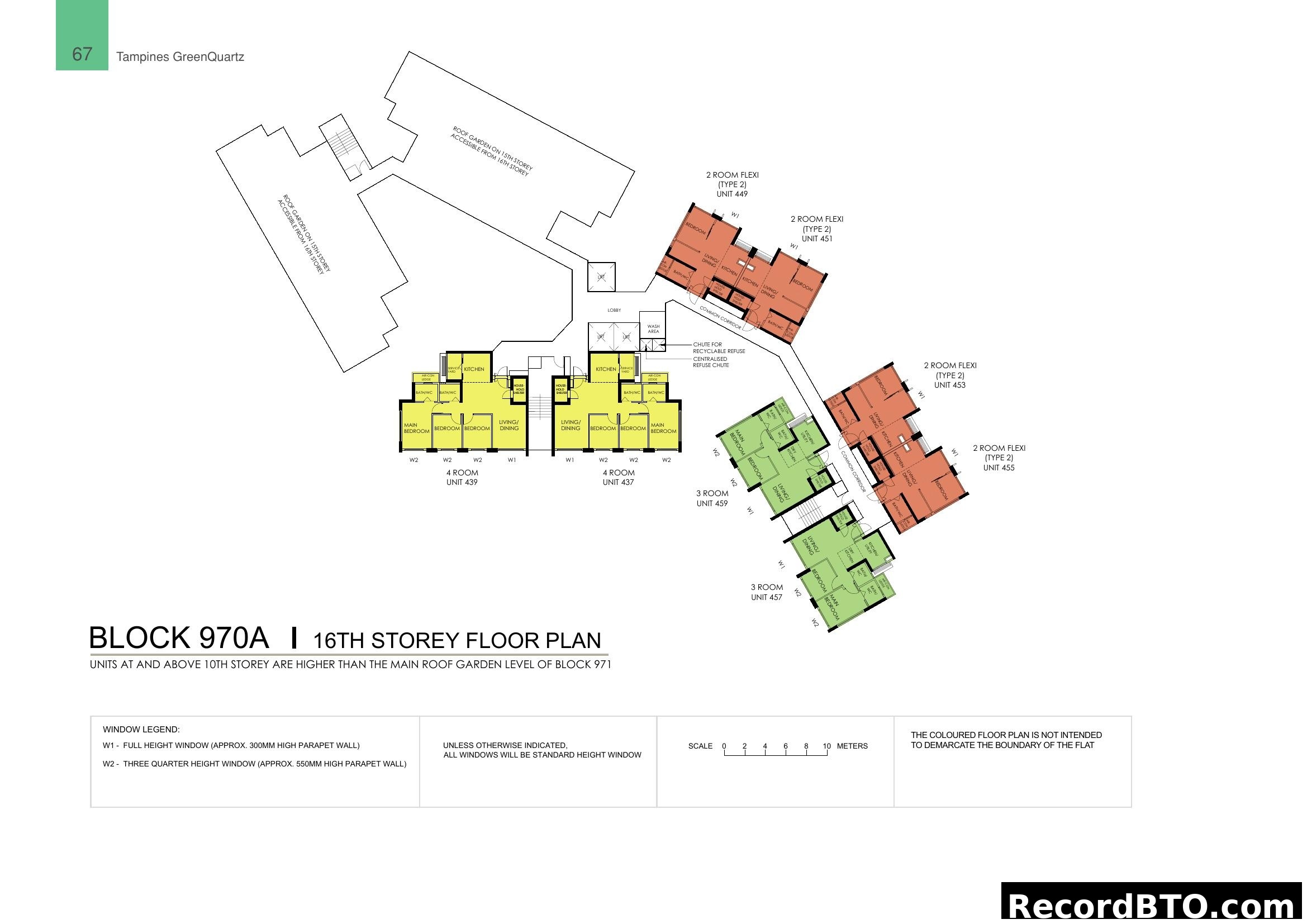 Tampines GreenQuartz Block 970A 16th Storey Floor Plan