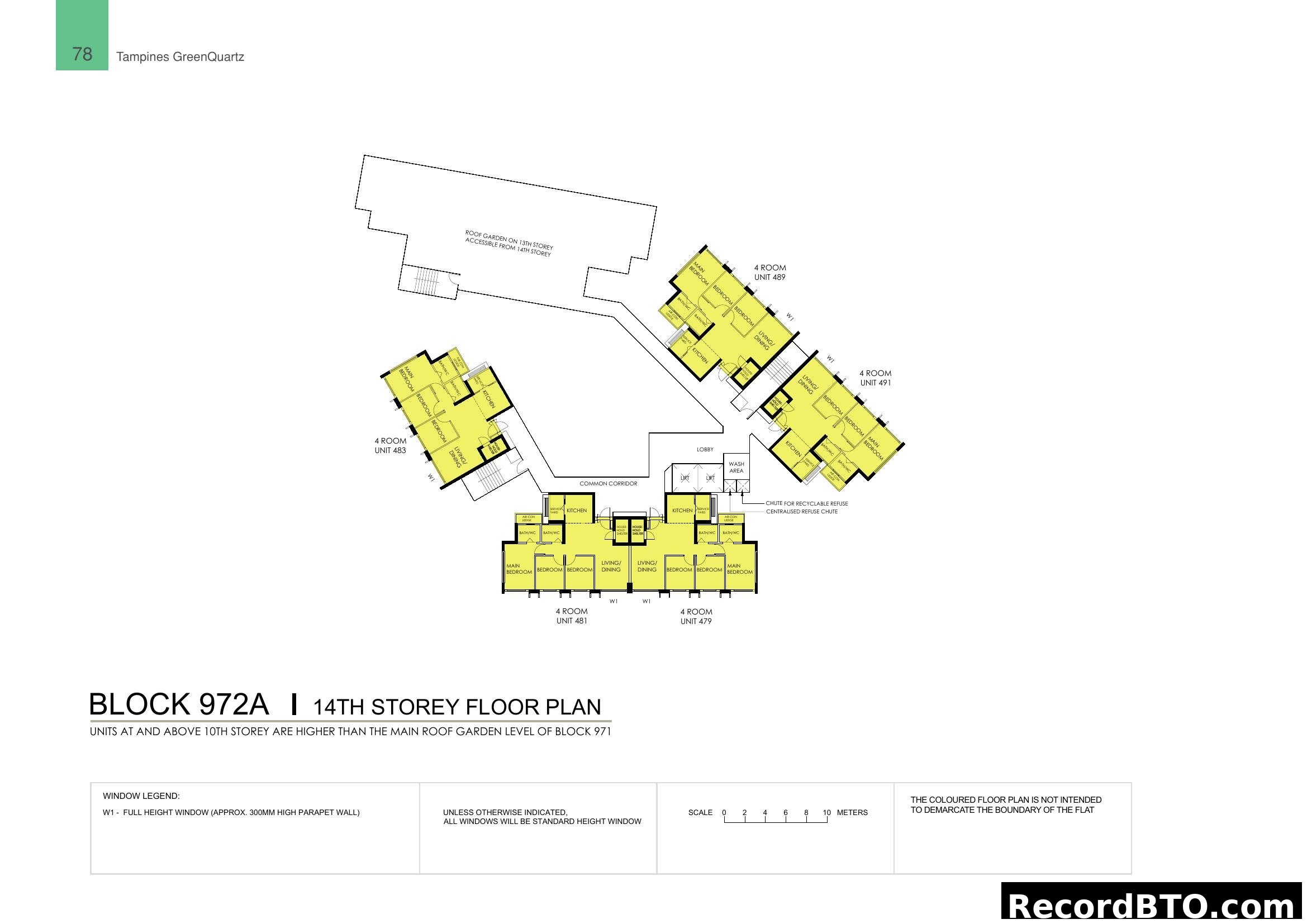 Block 972A 14th Storey Floor Plan - Tampines GreenQuartz
