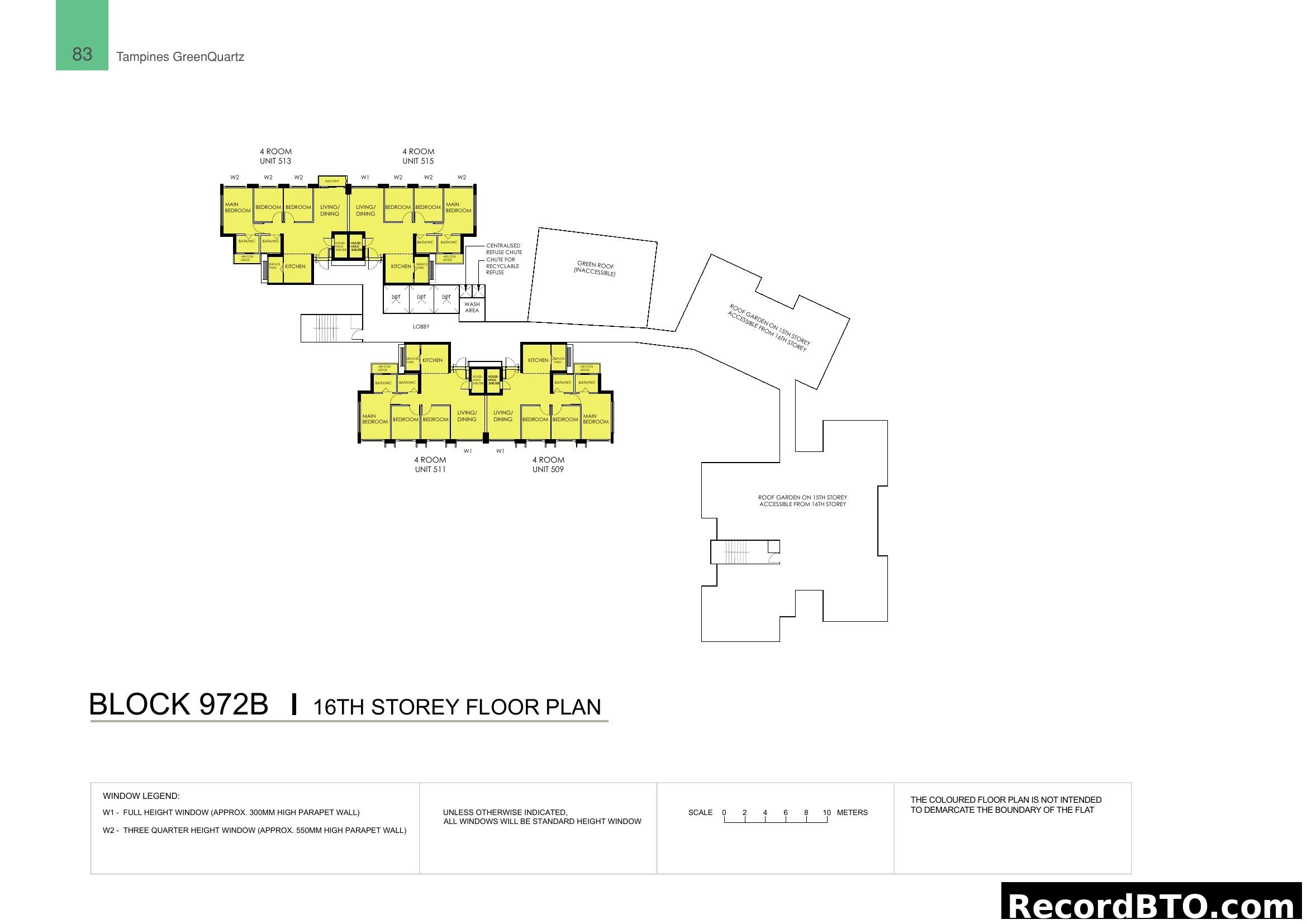 Block 972B 16th Storey Floor Plan