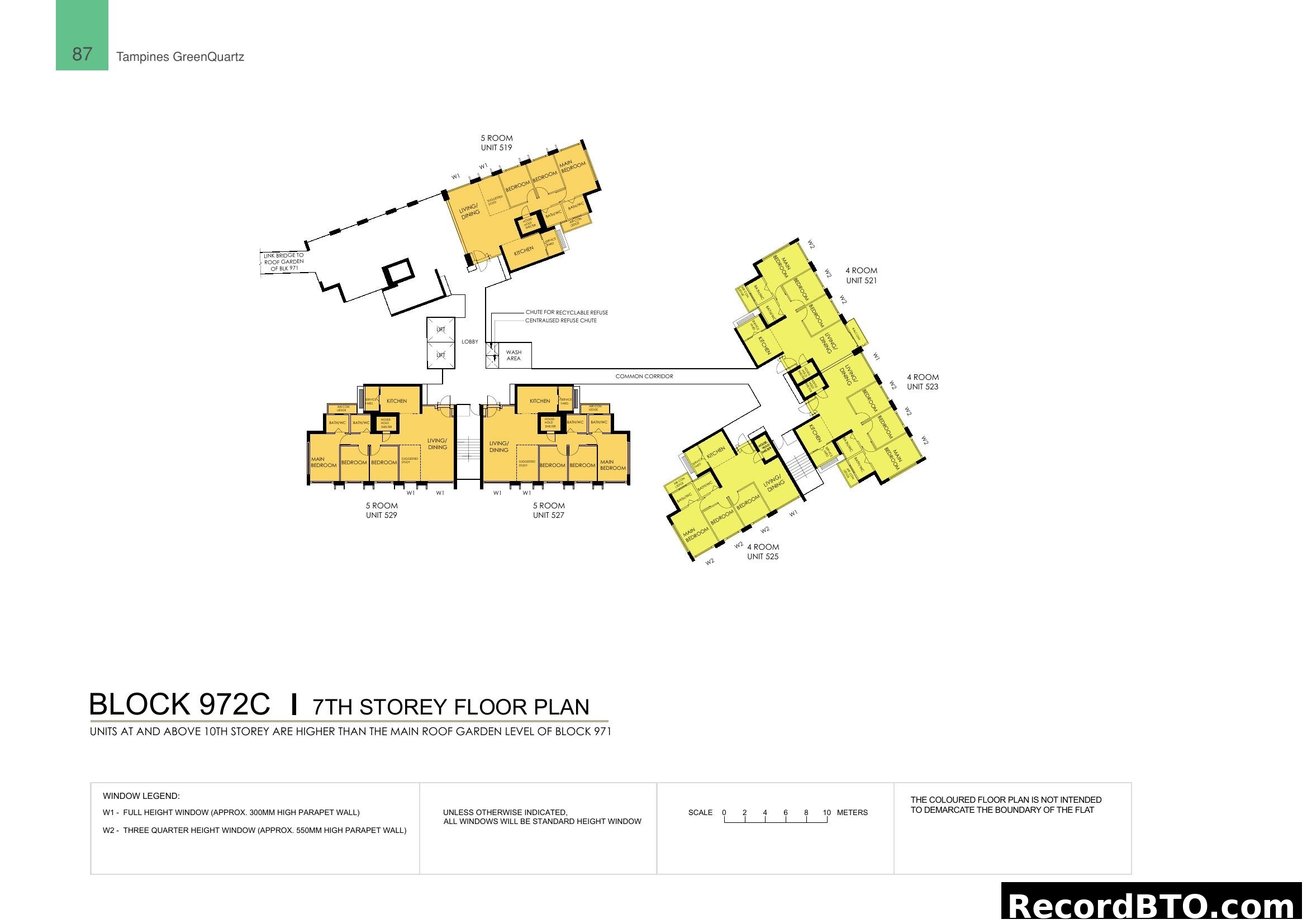 Block 972C 7th Storey Floor Plan - Tampines GreenQuartz
