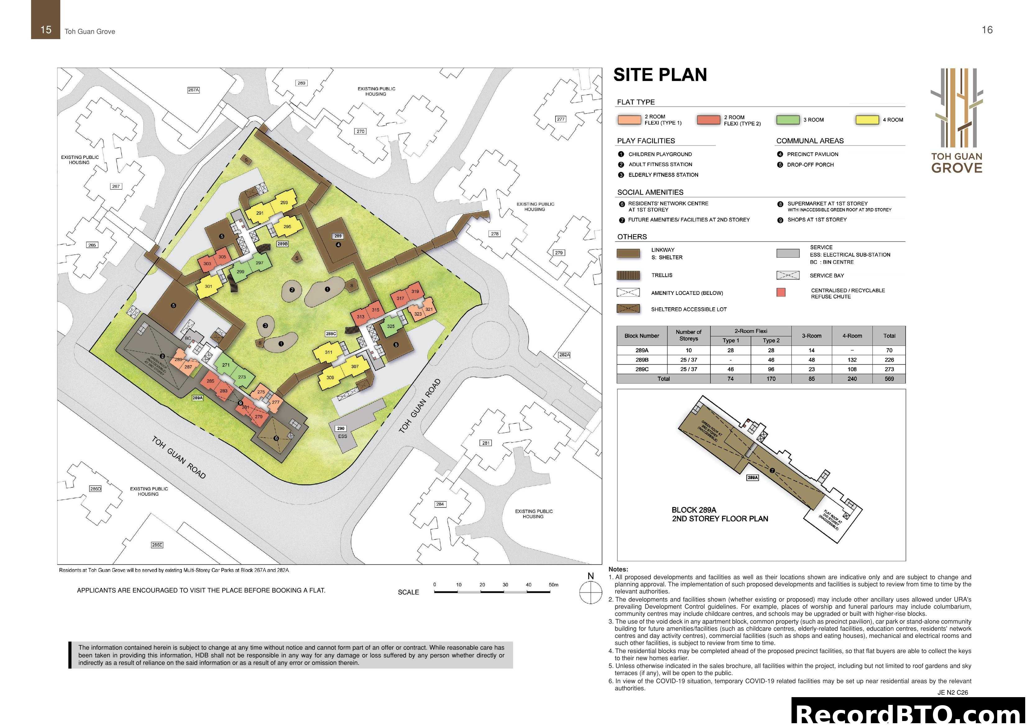 Toh Guan Grove Site Plan with Block Information