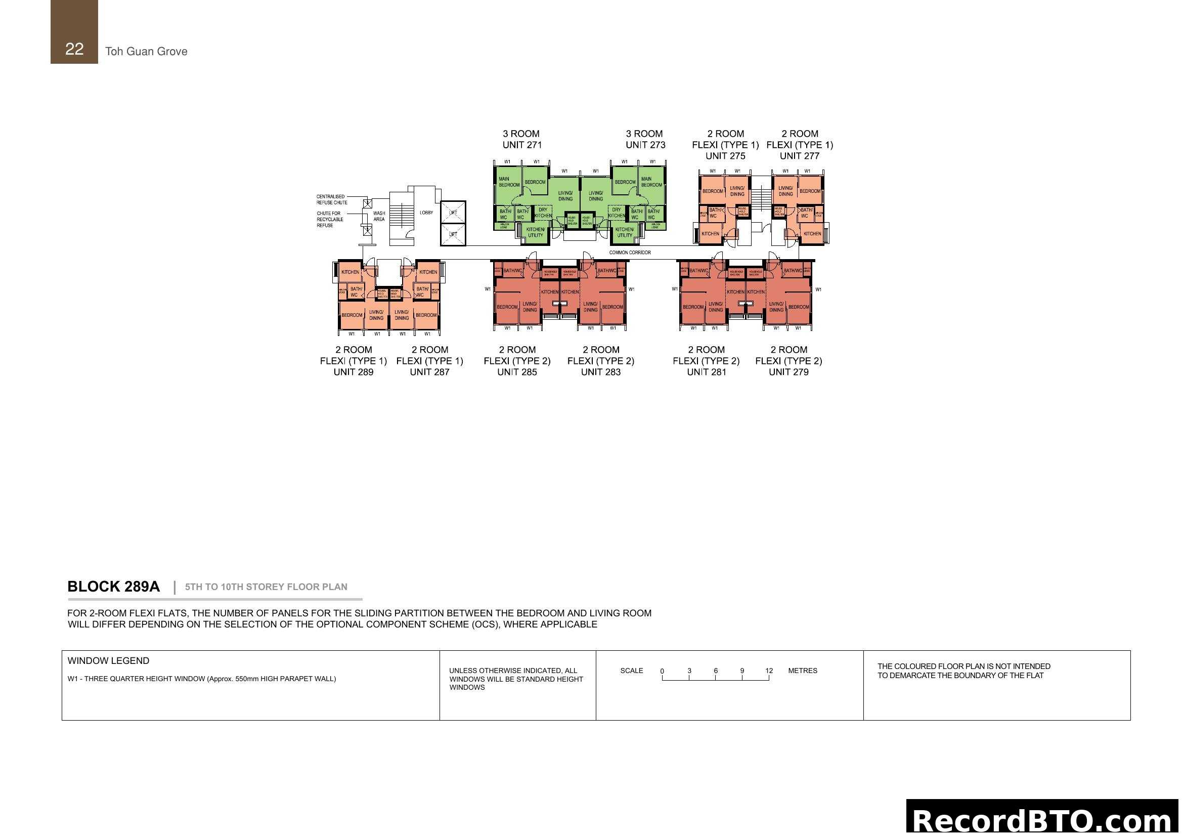 Toh Guan Grove Block 289A 5th-10th Storey Floor Plan