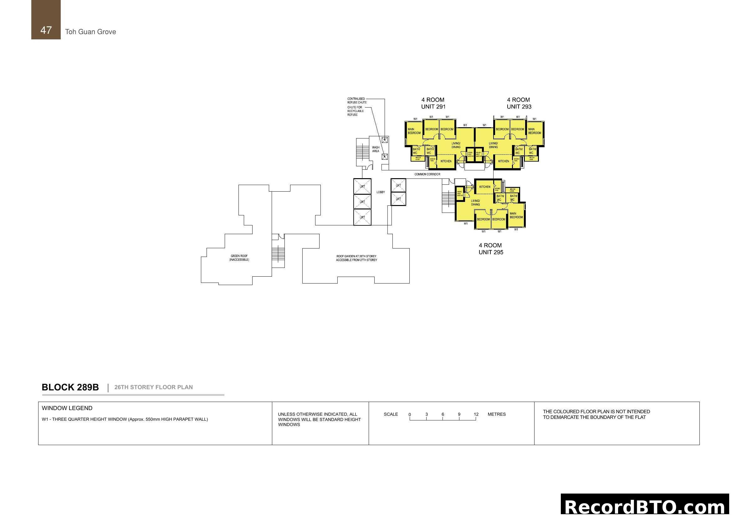 Block 289B 26th Storey Floor Plan (4-Room Units)