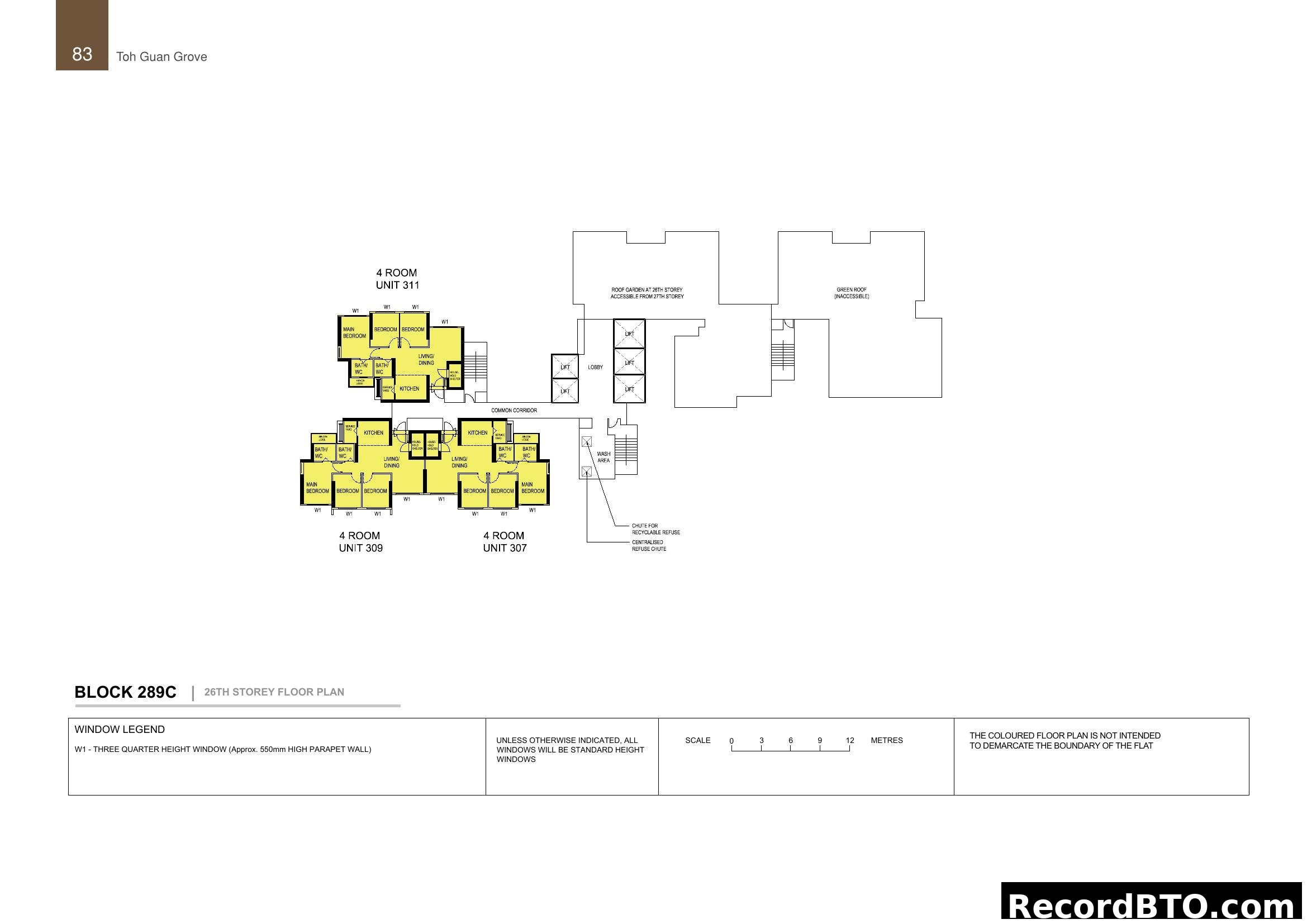 Toh Guan Grove Block 289C 26th Storey Floor Plan