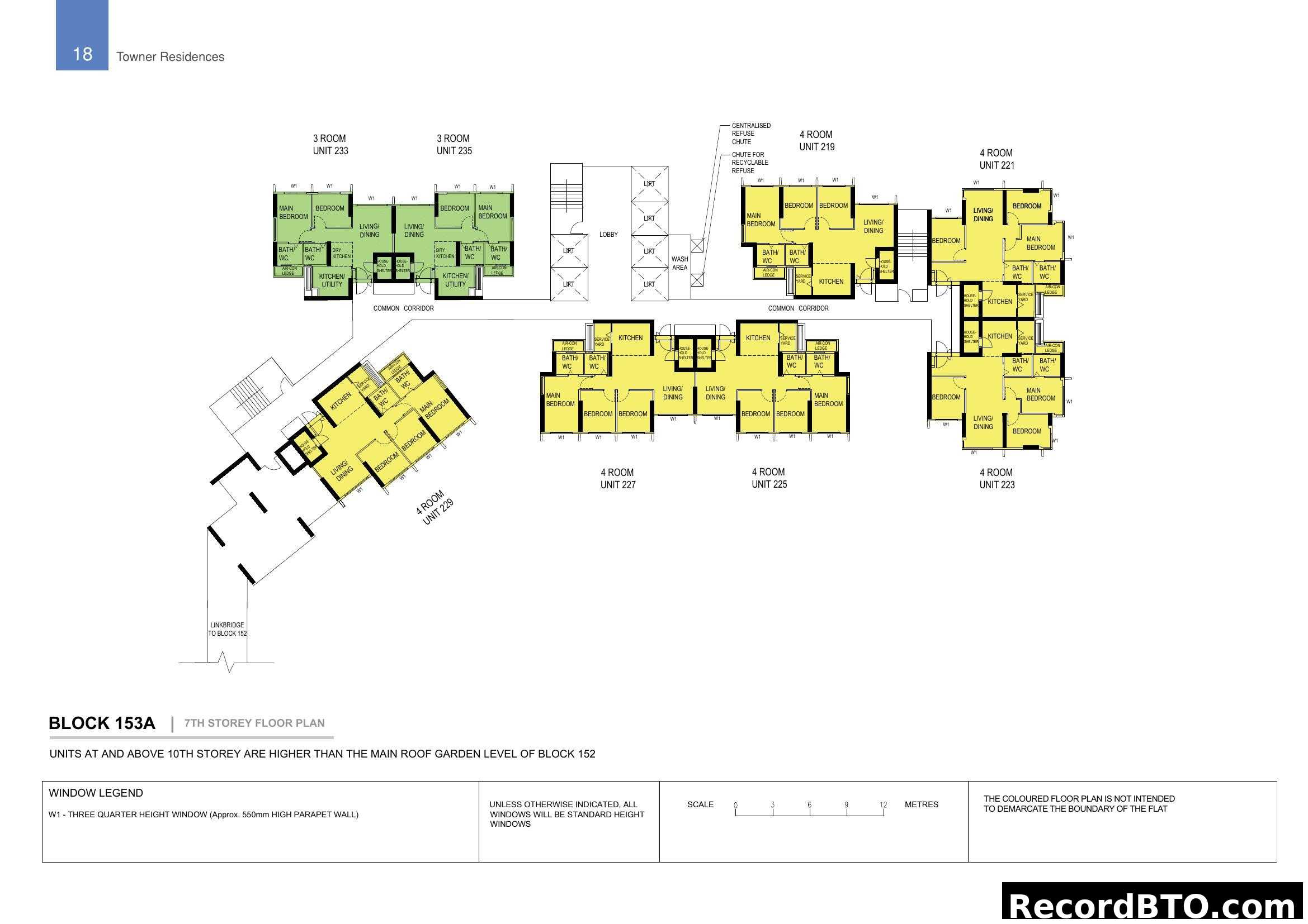 Block 153A 7th Storey Floor Plan (Towner Residences)
