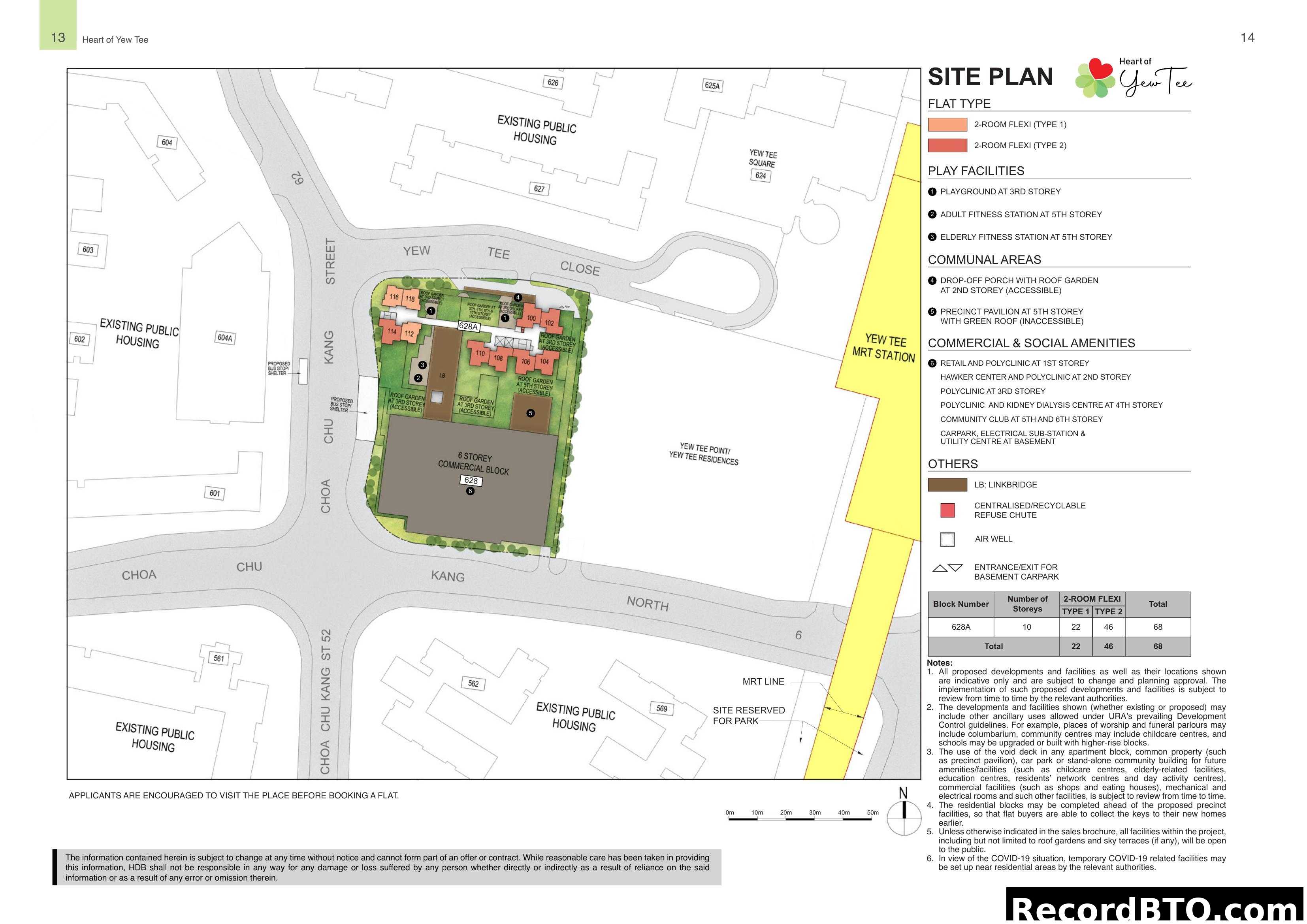 Yew Tee Site Plan with Amenities Overview