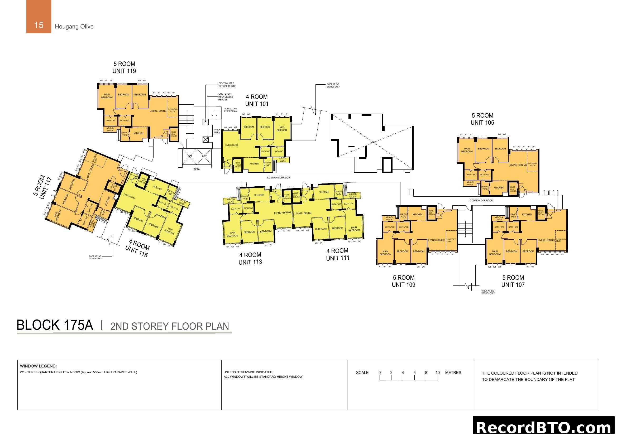 Hougang Olive Block 175A 2nd Storey Floor Plan