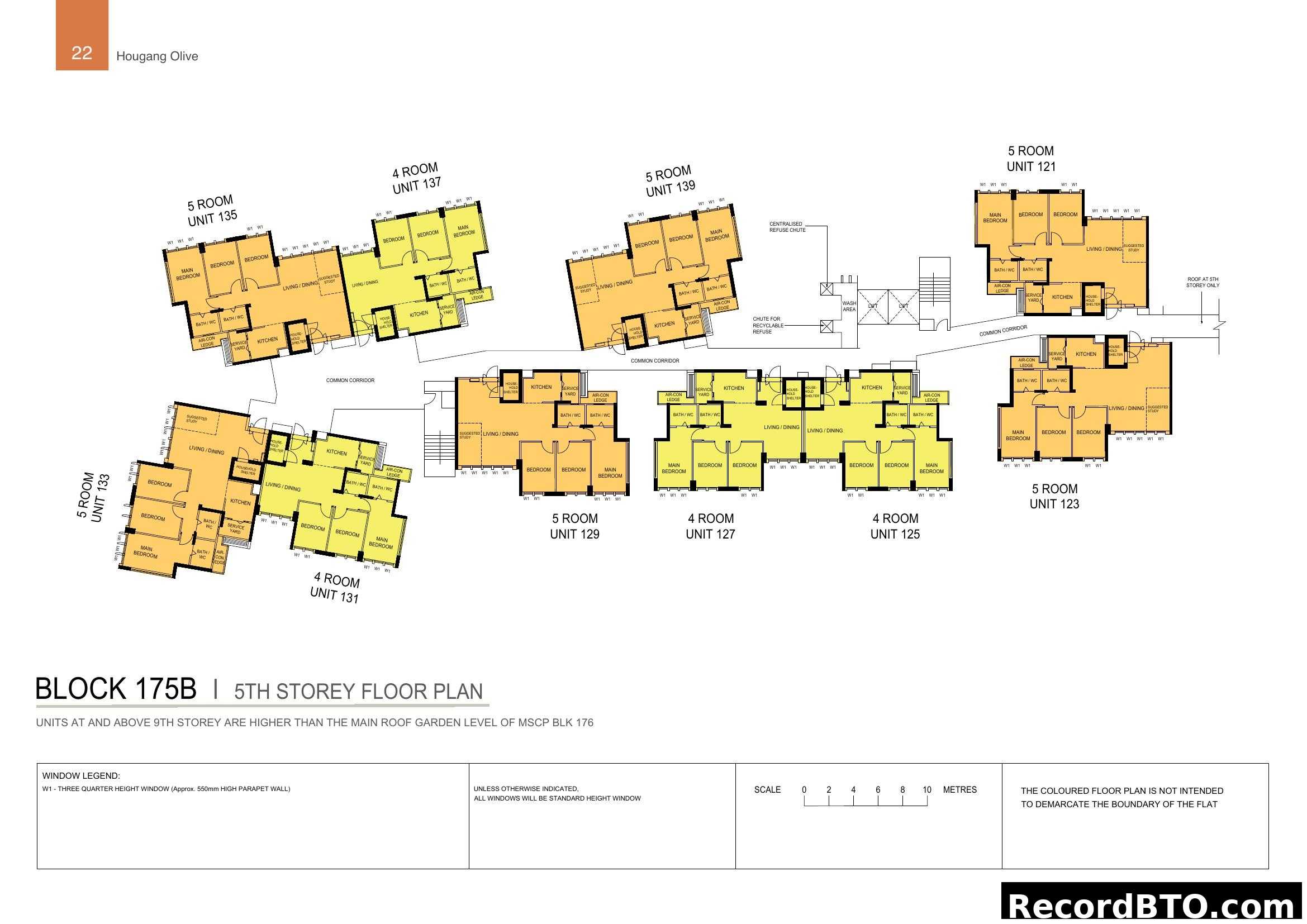 Hougang Olive Block 175B 5th Storey Floor Plan