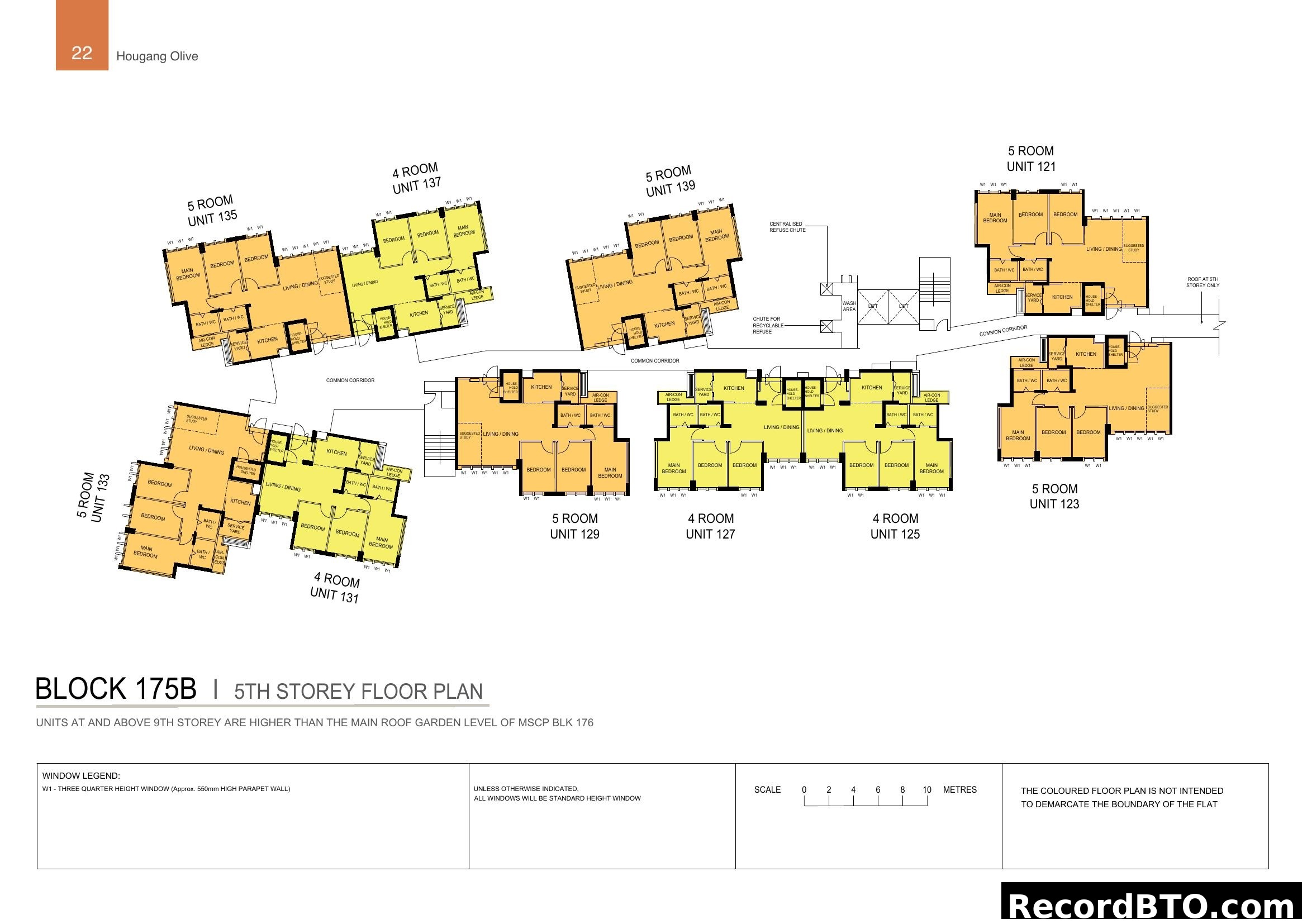Hougang Olive Block 175B 5th Storey Floor Plan