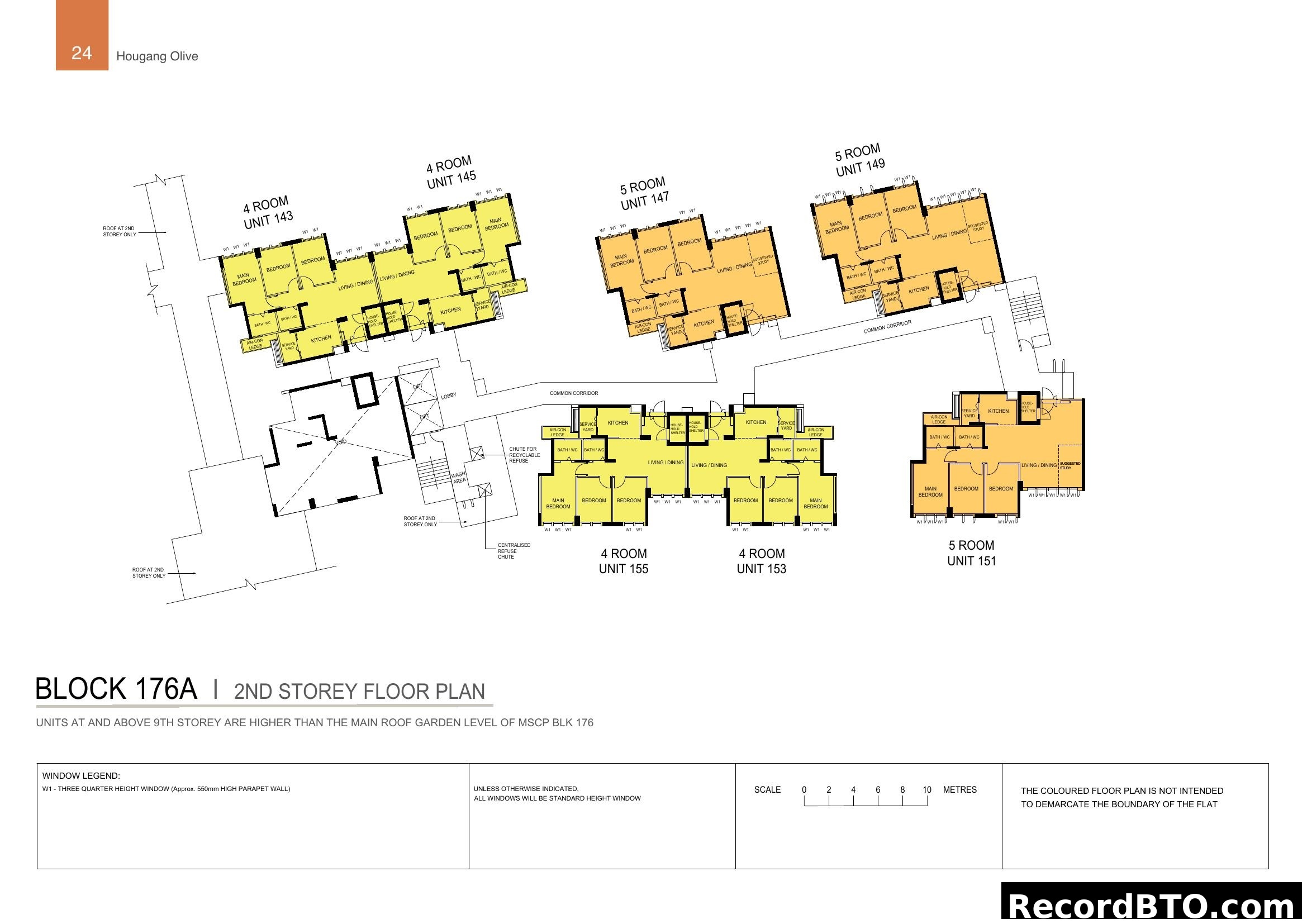 Hougang Olive Block 176A 2nd Storey Floor Plan