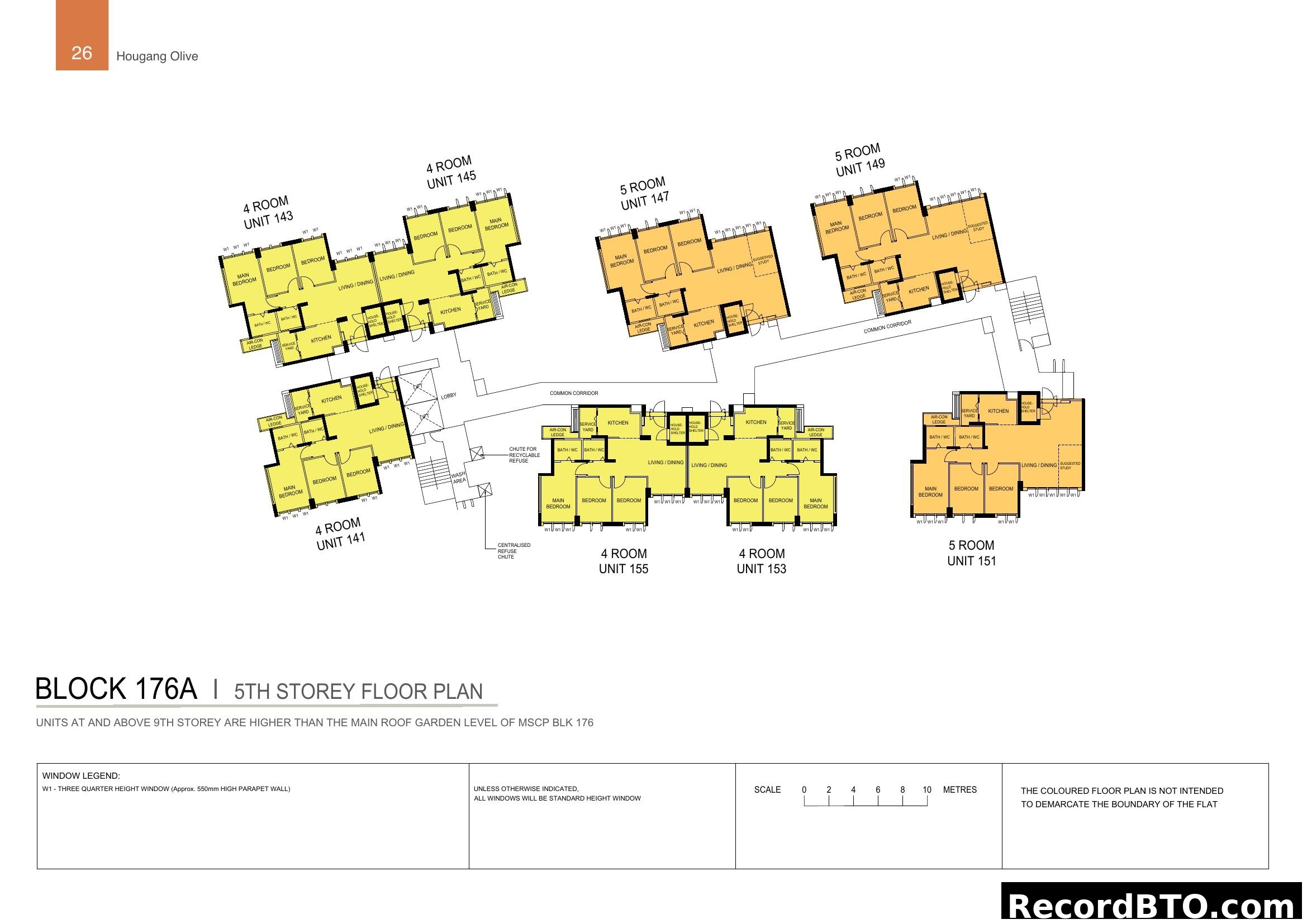 Block 176A 5th Storey Floor Plan - Hougang Olive