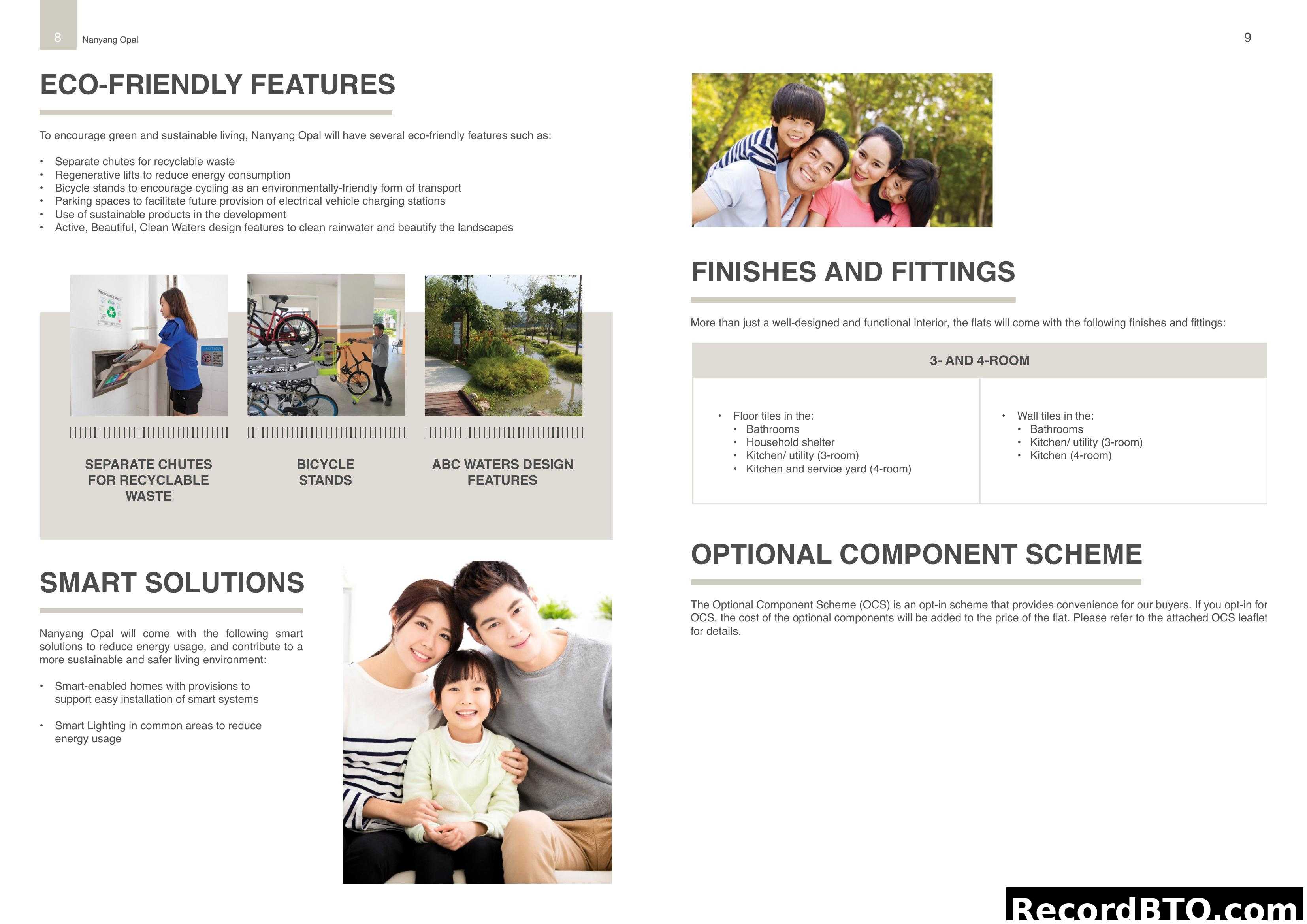 Nanyang Opal Eco-Friendly Features, Finishes & Smart Solutions