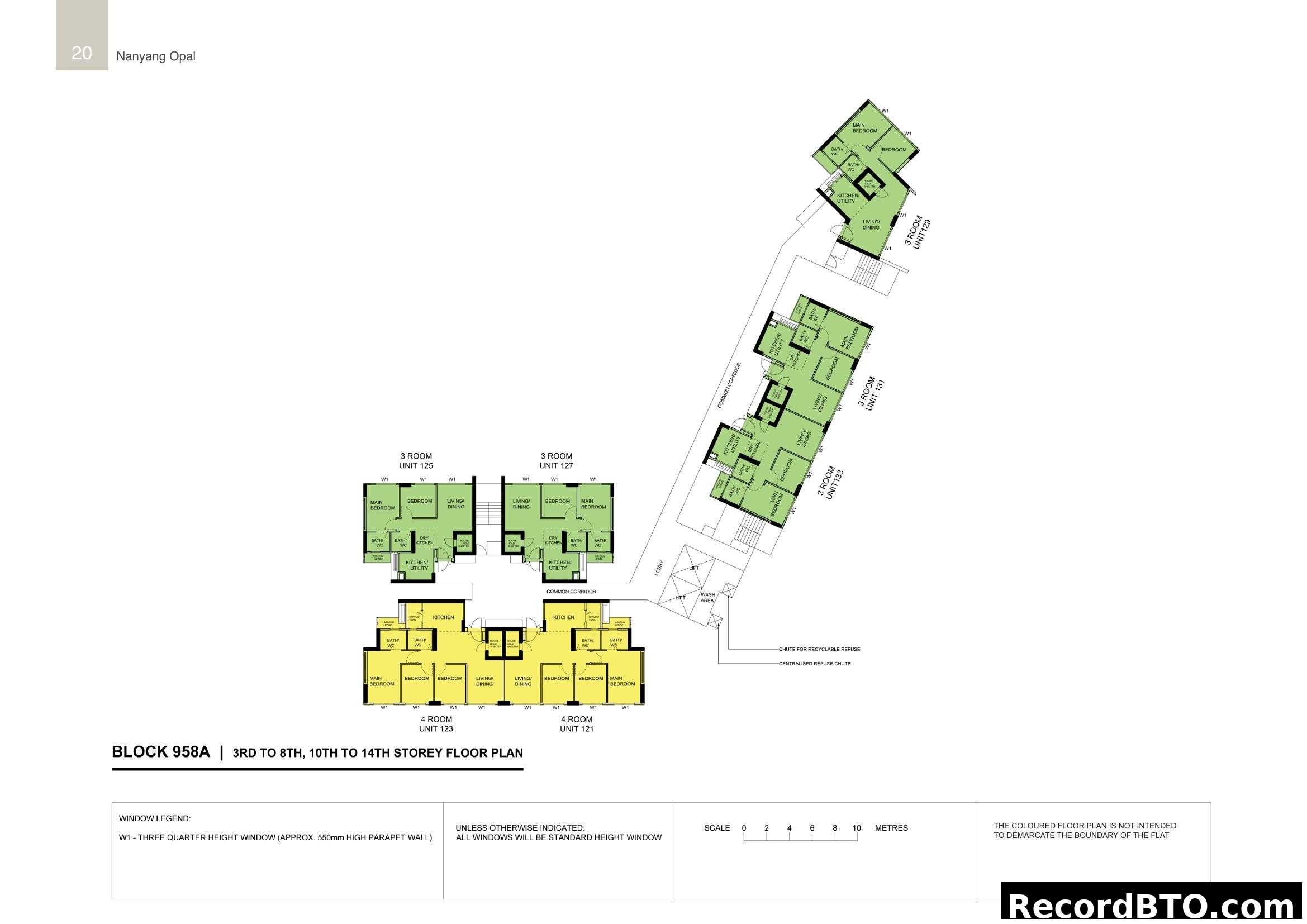 Nanyang Opal Block 958A Floor Plan (3rd-14th Storey)
